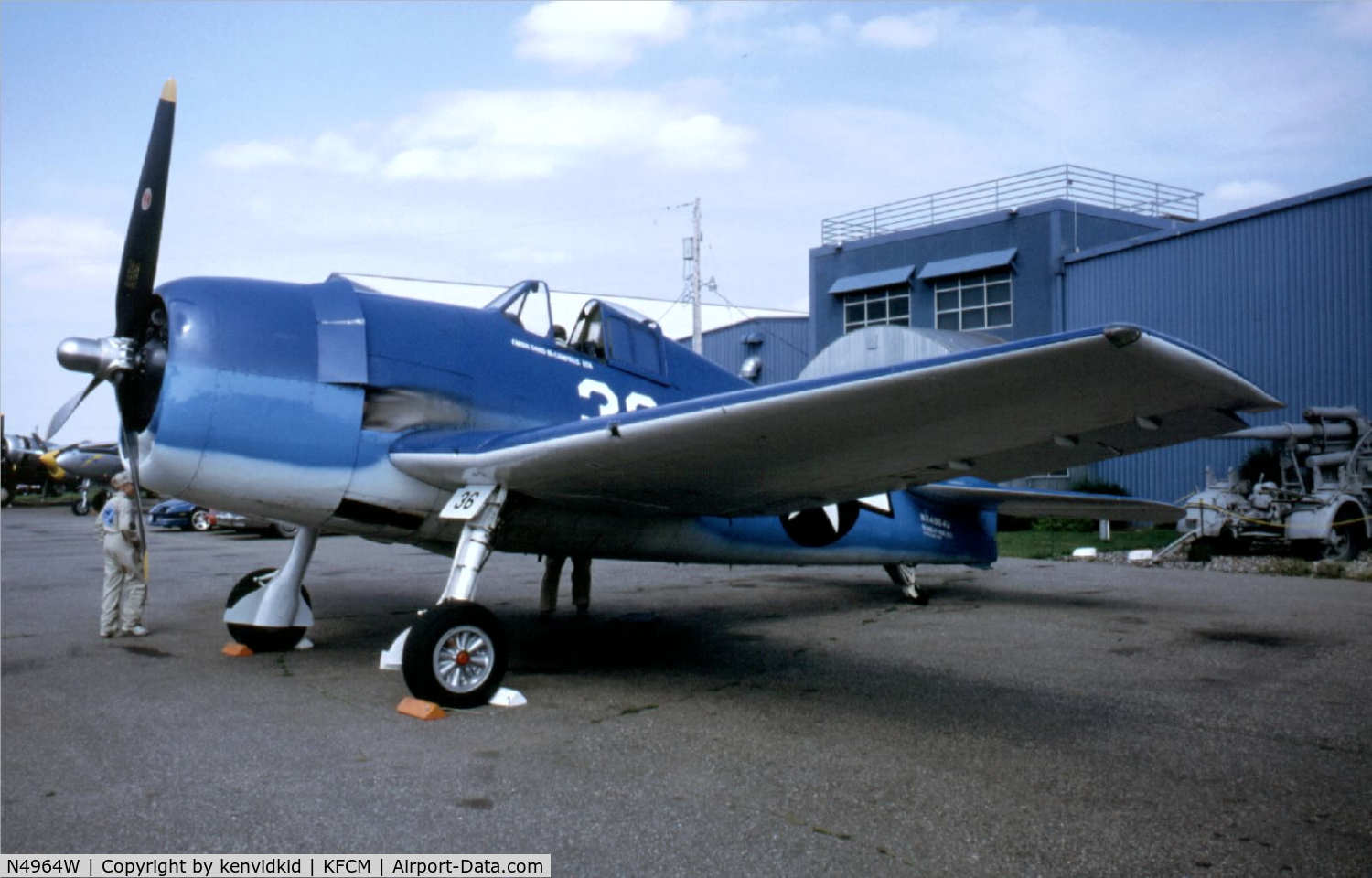 N4964W, 1944 Grumman F6F-5 Hellcat C/N 001006, At Planes of Fame East, Eden Prairie.