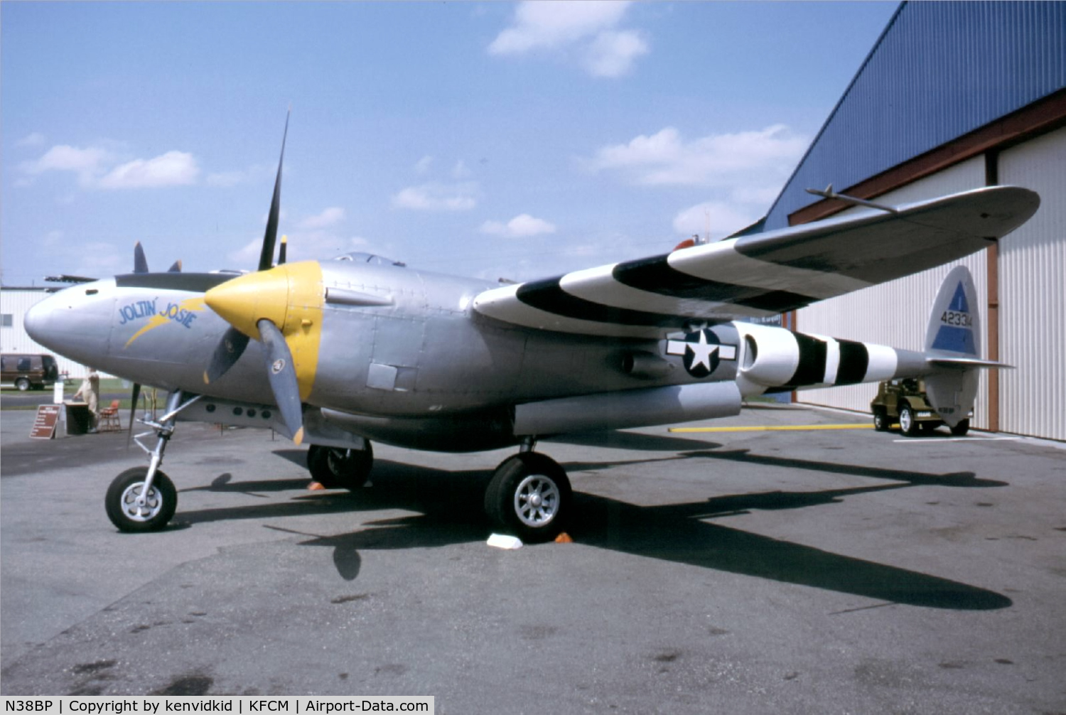 N38BP, 1943 Lockheed P-38J Lightning C/N 44-23314, At Planes of Fame East, Eden Prairie.
