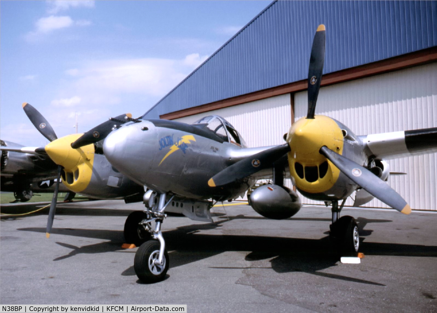 N38BP, 1943 Lockheed P-38J Lightning C/N 44-23314, At Planes of Feast, Eden Prairie.
