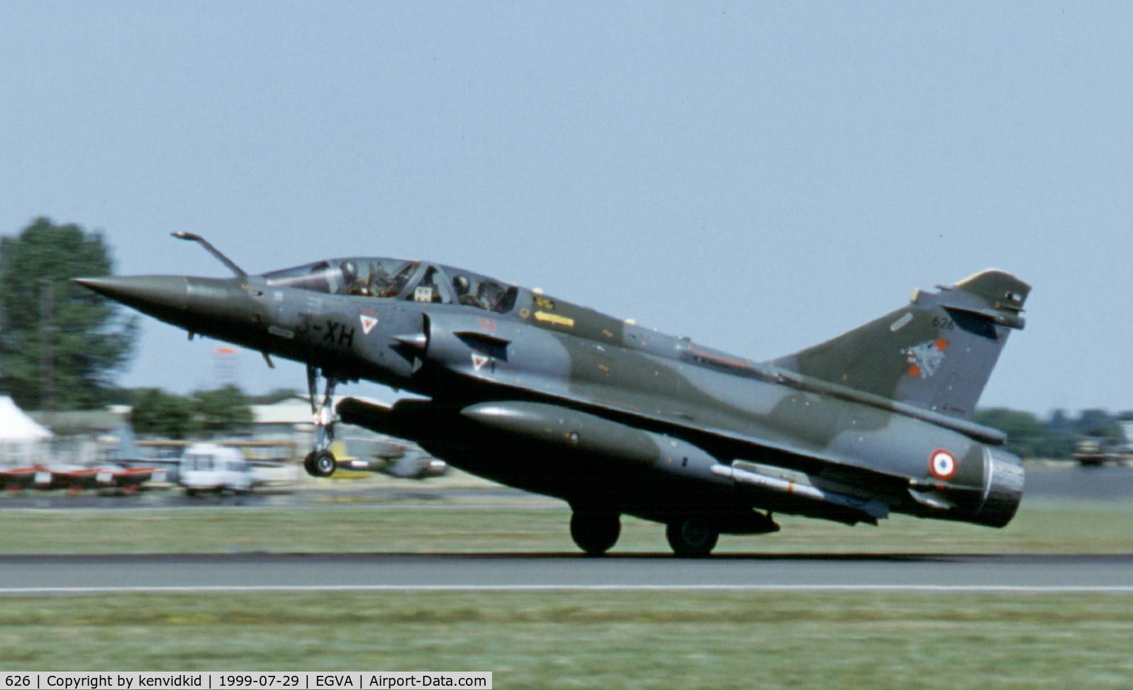 626, Dassault Mirage 2000D C/N 428, Arriving at the 1999 RIAT.