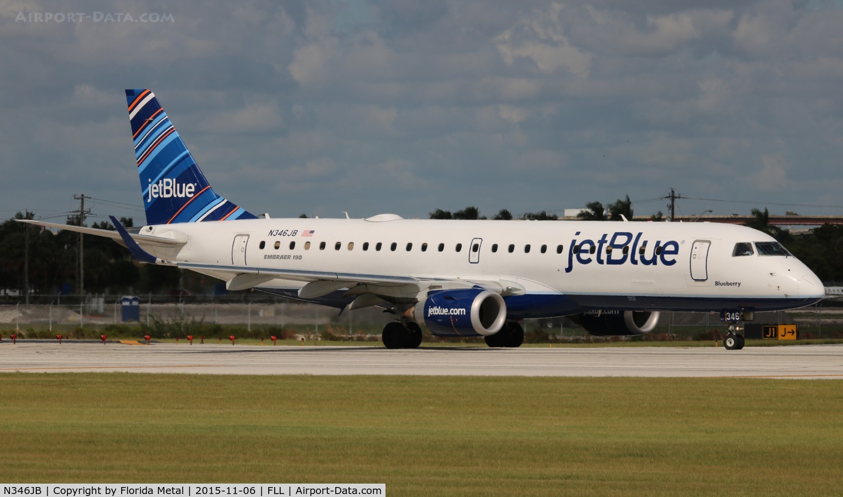 N346JB, 2012 Embraer ERJ-190-100 IGW 190AR C/N 19000504, Jet Blue