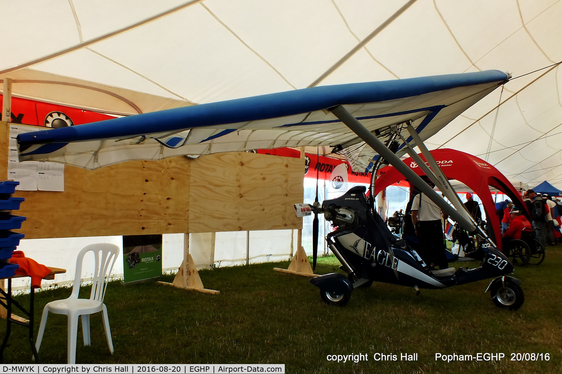 D-MWYK, Microlight Eagle V / Profi 14.5 TL C/N Not found D-MWYK, at the World Microlight Championships, Popham