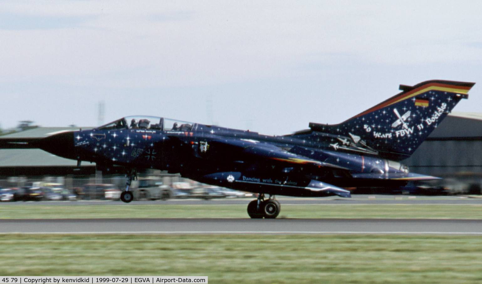 45 79, Panavia Tornado IDS C/N 694/GS220/4279, Arriving at the 1999 RIAT.
