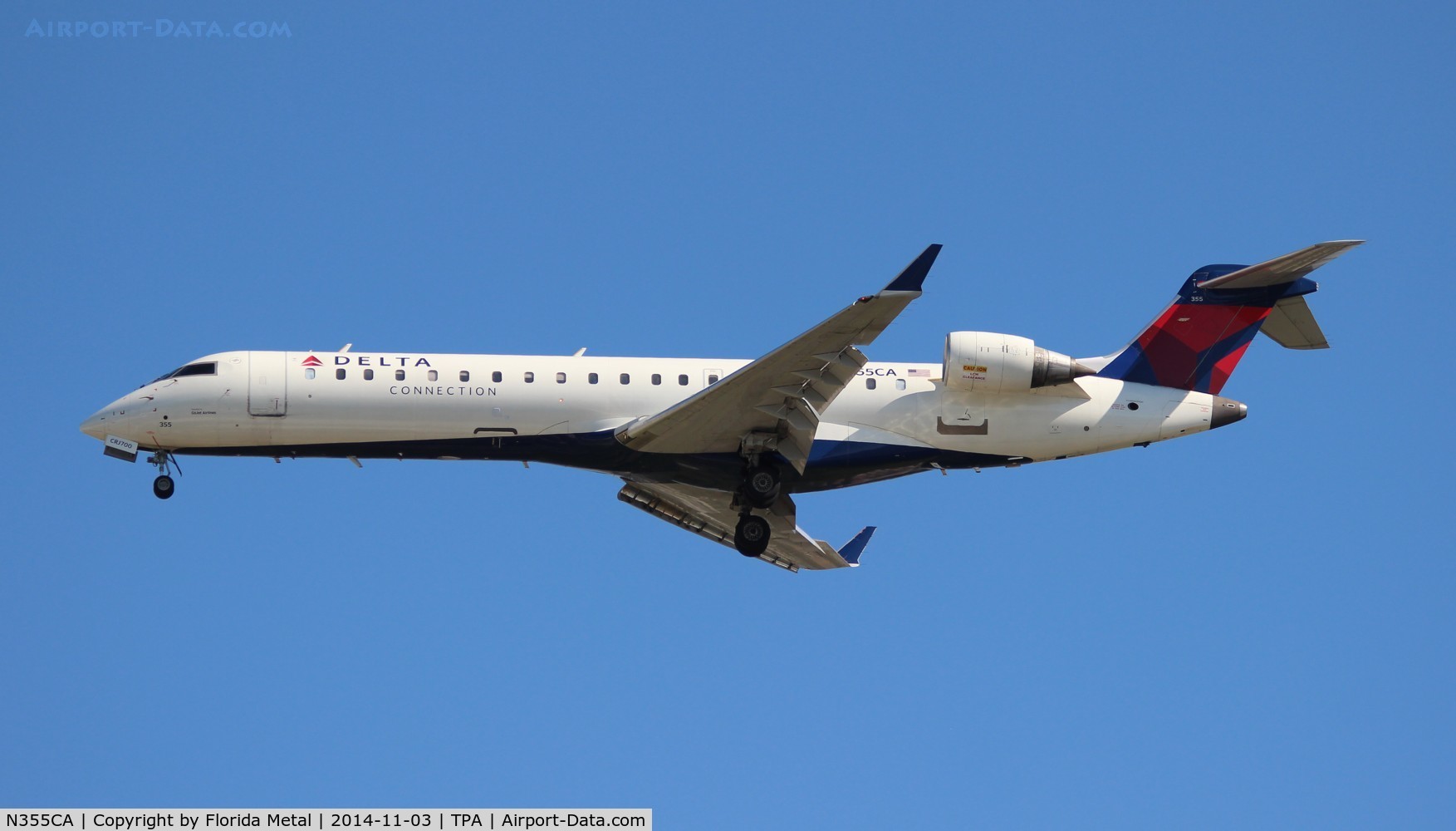N355CA, 2002 Bombardier CRJ-701ER (CL-600-2C10) Regional Jet C/N 10067, Delta Connection