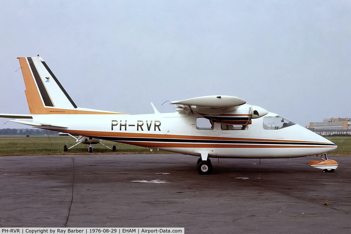 PH-RVR, Partenavia P-68B C/N 75, Partenavia P.68B Victor [75] Amsterdam-Schiphol~PH 29/08/1976. From a slide.