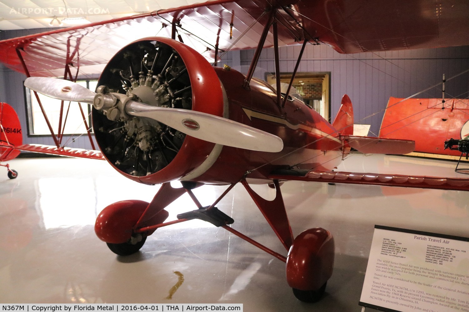 N367M, 1929 Curtiss-Wright Travel Air 4000 C/N 1295, Travel Air 4000