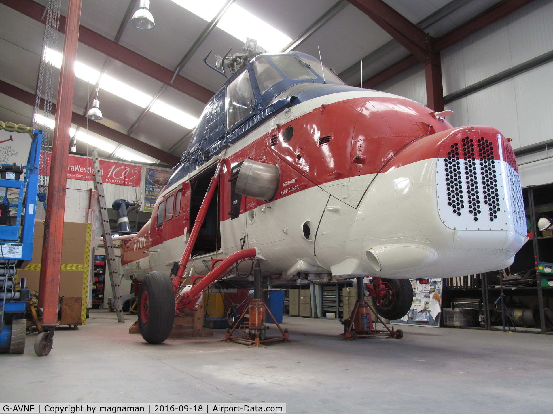 G-AVNE, 1967 Westland Wessex 60 Series 1 C/N WA561, Nearly ready for display.  At The Helicopter Museum, Weston-super-Mare, UK.