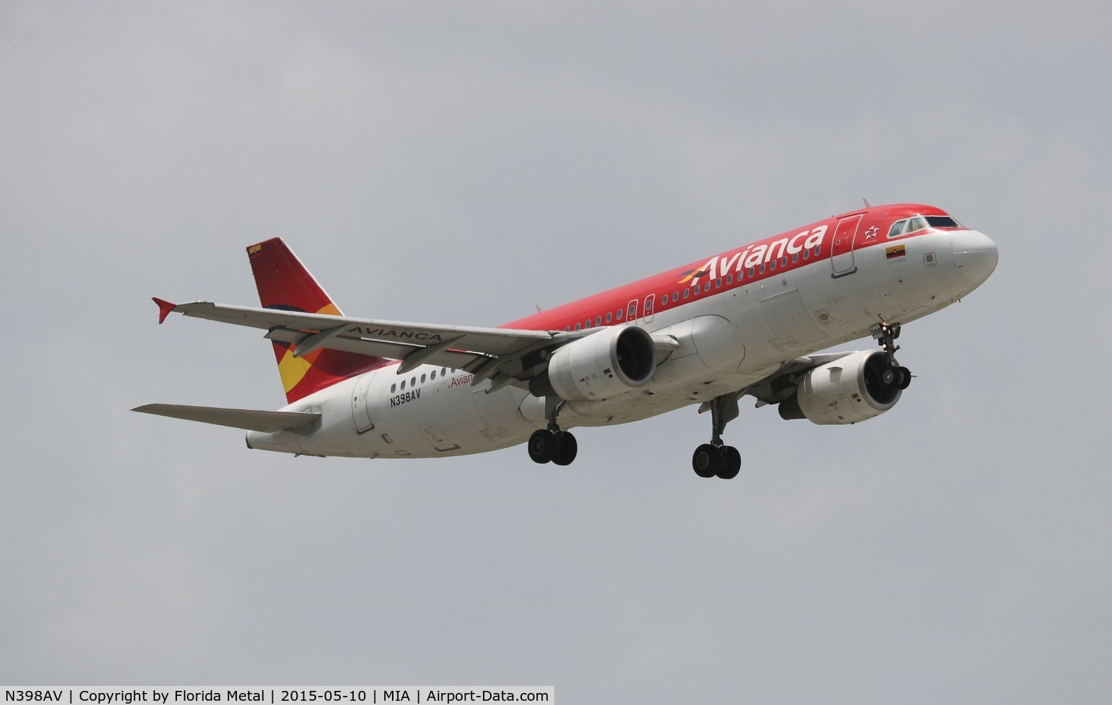 N398AV, 2009 Airbus A320-214 C/N 3988, Avianca