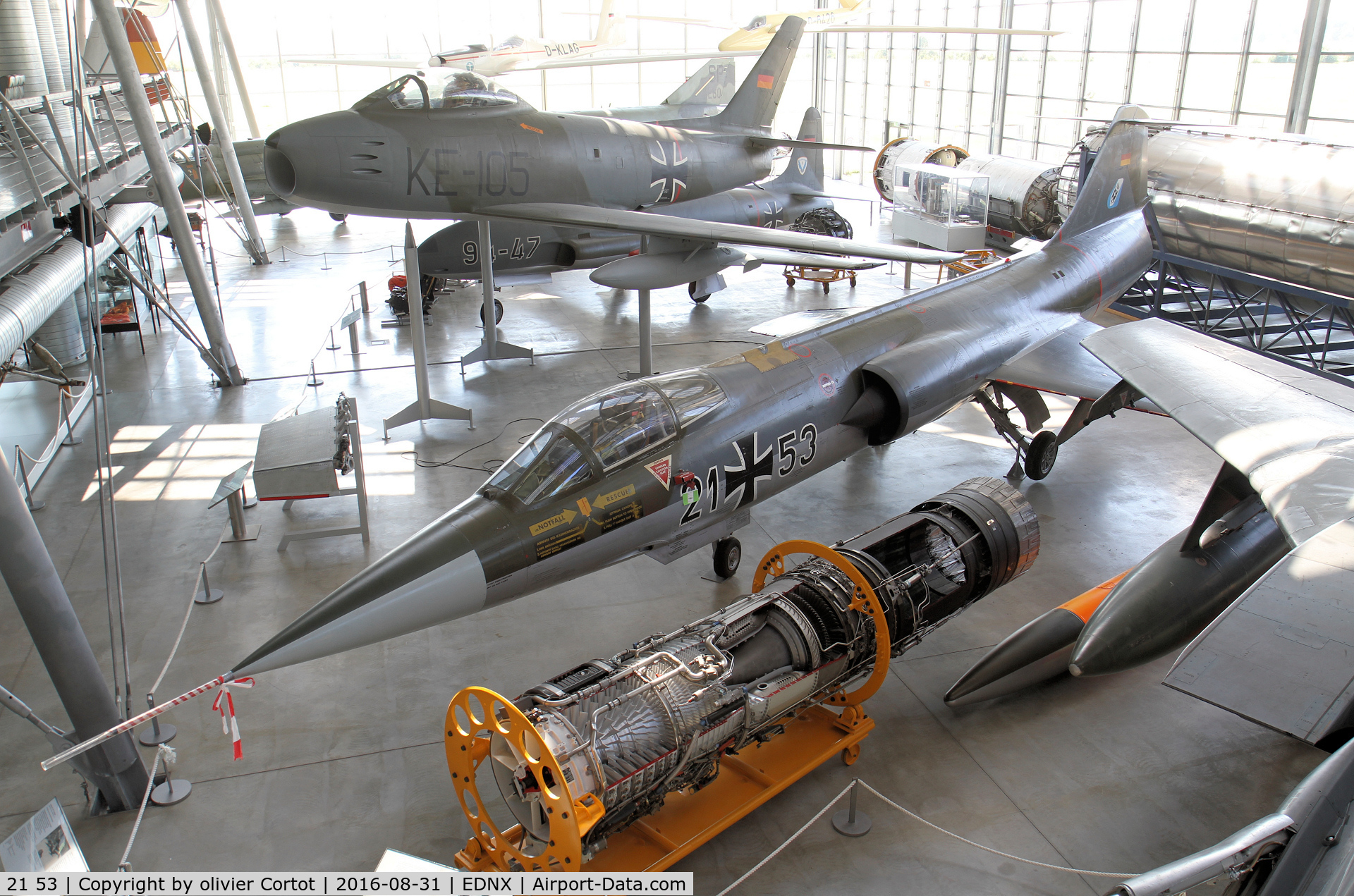 21 53, Lockheed F-104G Starfighter C/N 683-7022, In a very nice museum - Deutsches Museum Flugwerft Schleissheim, near Munich.