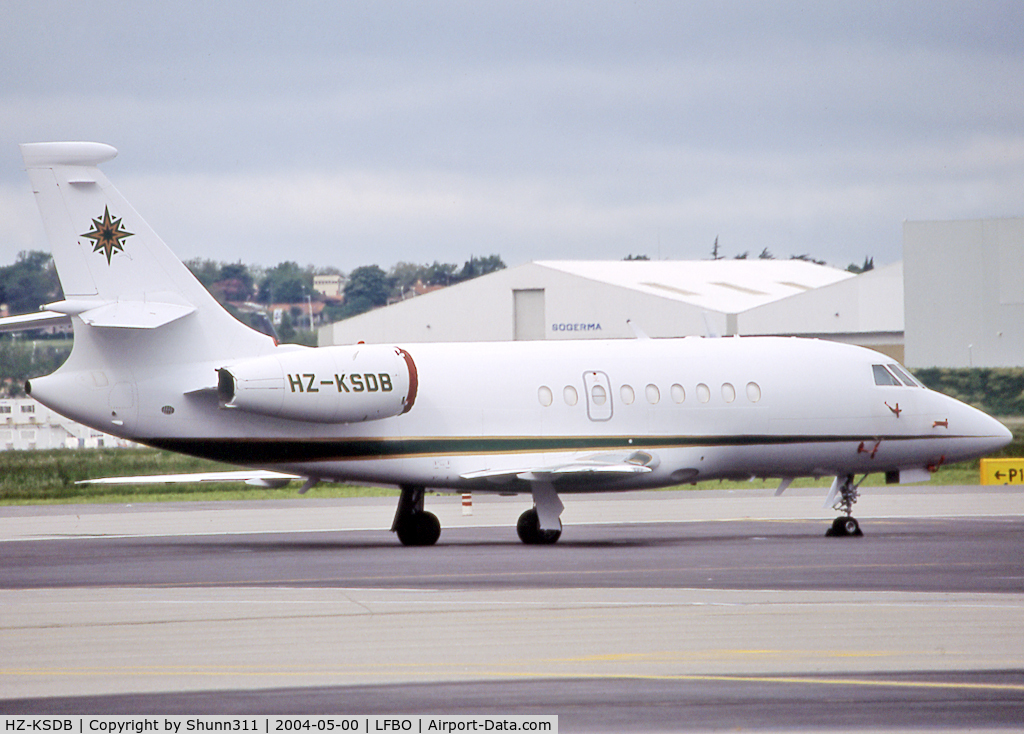HZ-KSDB, 2001 Dassault Falcon 2000 C/N 133, Parked at the General Aviation area...