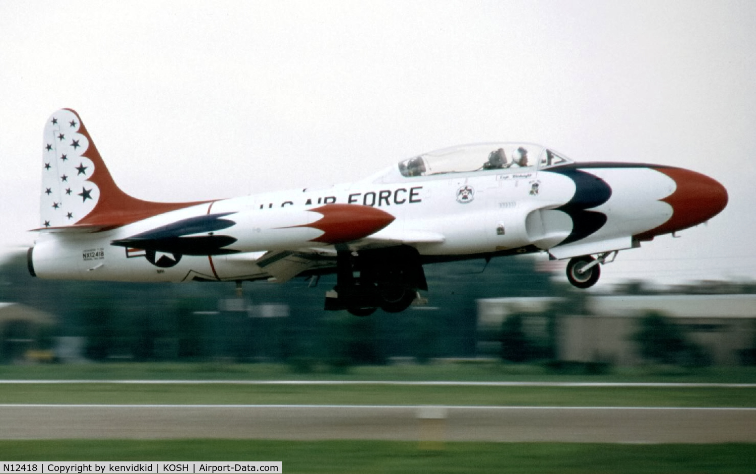 N12418, Canadair T-33AN Silver Star 3 C/N T33-265, At Air Adventure 1993 Oshkosh.