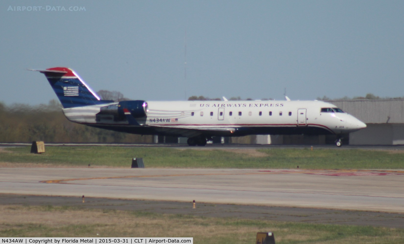 N434AW, 1999 Bombardier CRJ-200ER (CL-600-2B19) C/N 7322, USAirways Express