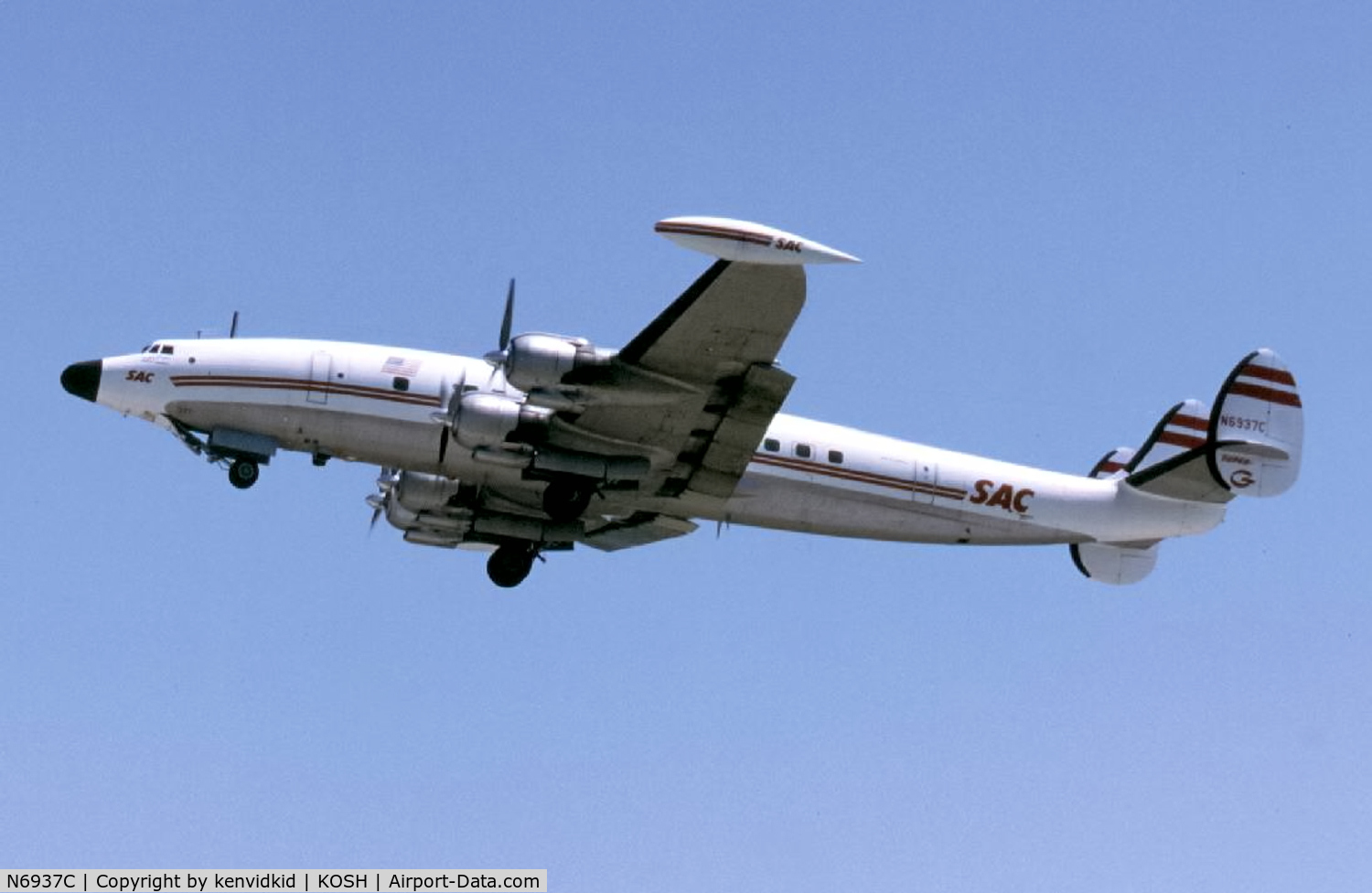 N6937C, 1957 Lockheed L-1049H-82 Super Constellation C/N 4830, At Air Adventure 1993 Oshkosh.