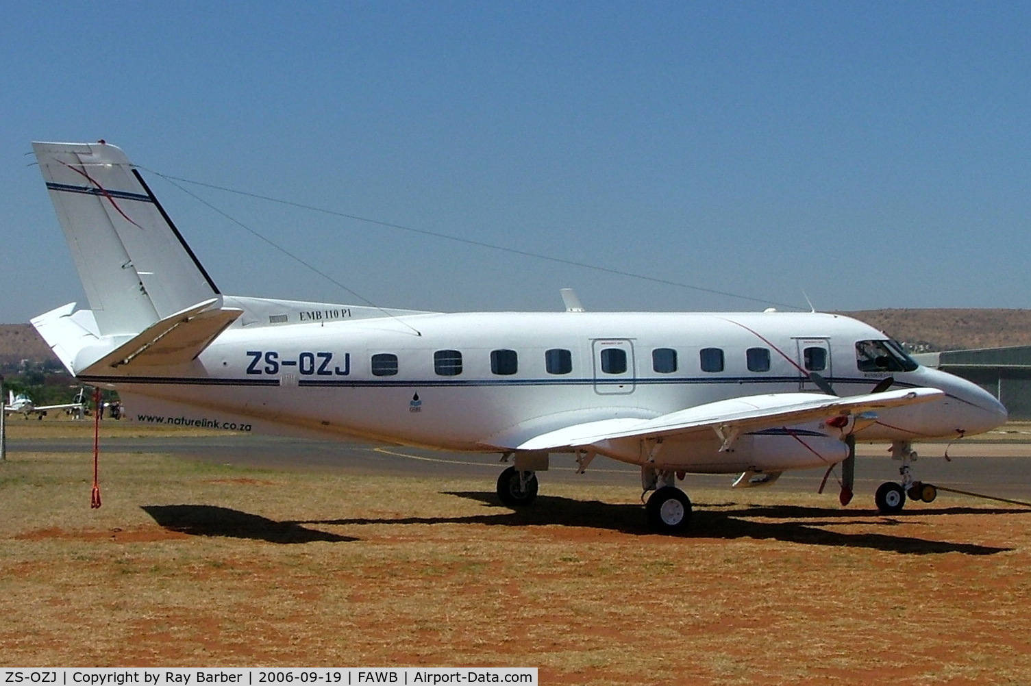 ZS-OZJ, 1983 Embraer EMB-110P1A Bandeirante C/N 110439, Embraer EMB-110P1A Bandeirante [110439] (Naturelink Charter) Pretoria-Wonderboom~ZS 19/09/2006