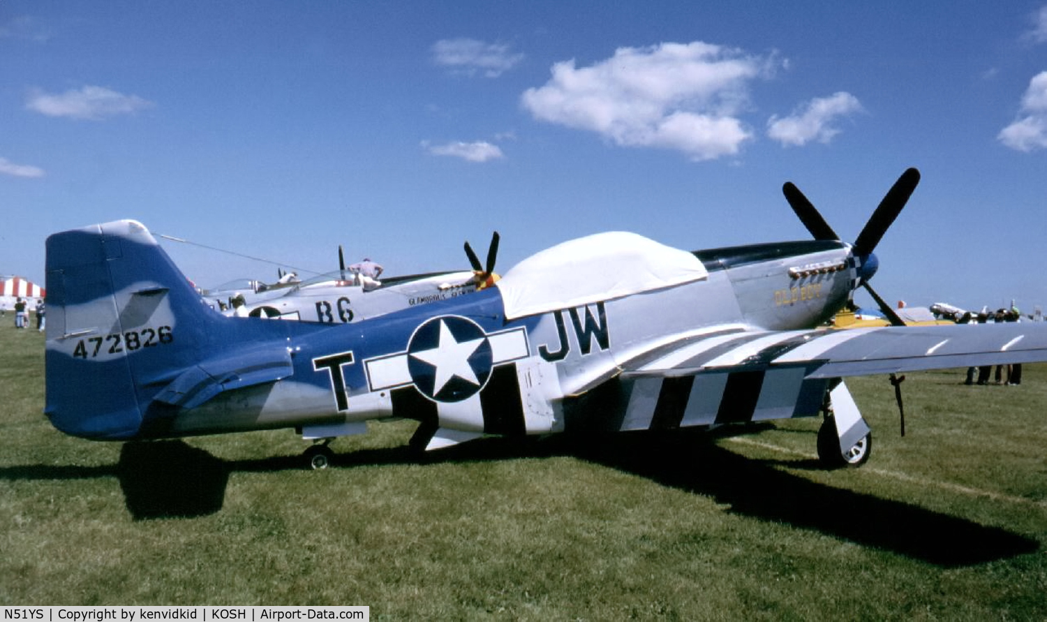 N51YS, 1945 North American P-51D Mustang C/N 122-39285, At Air Adventure 1993 Oshkosh.