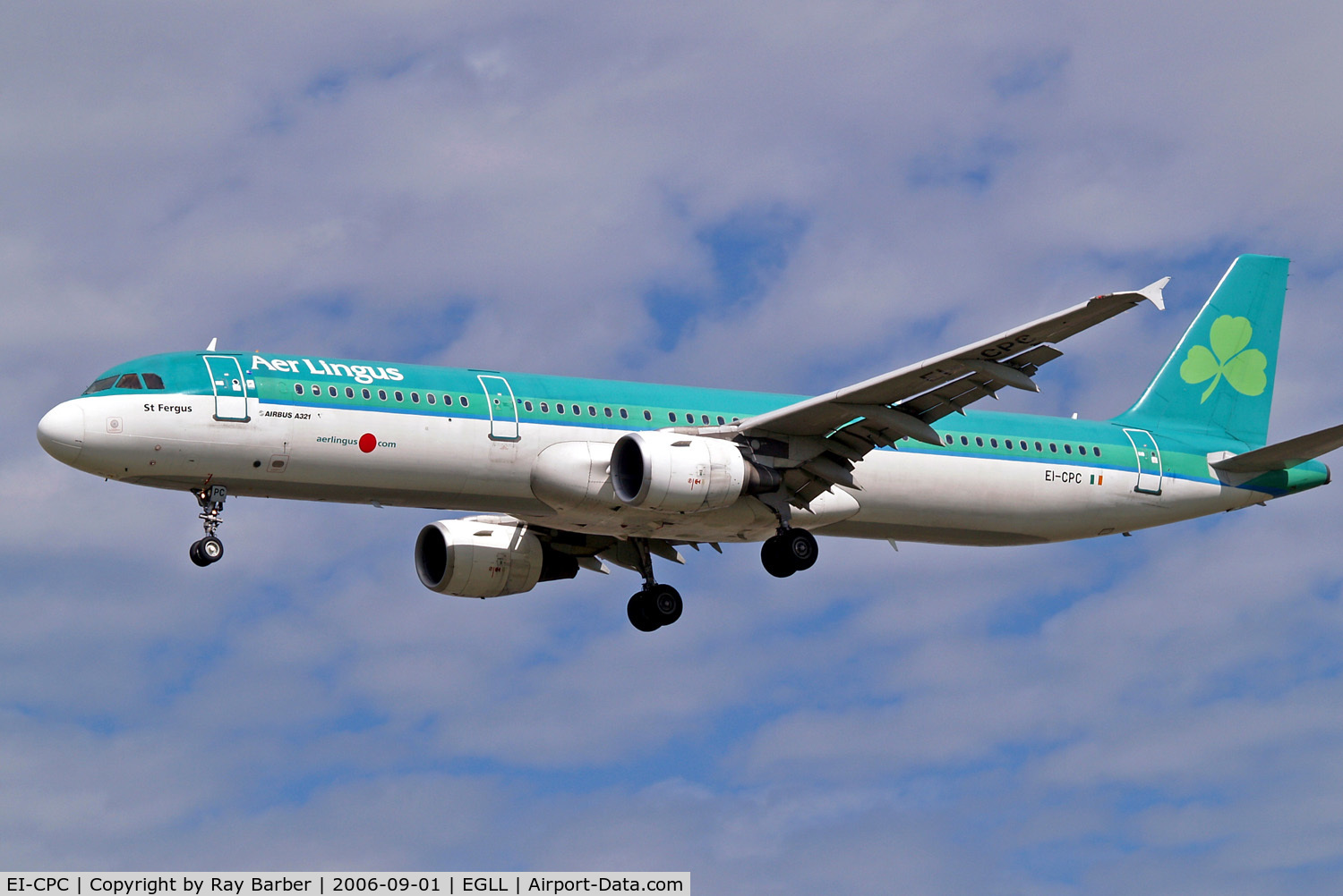 EI-CPC, 1998 Airbus A321-211 C/N 0815, Airbus A321-211 [0815] (Aer Lingus) Heathrow~G 01/09/2006. On finals 27L