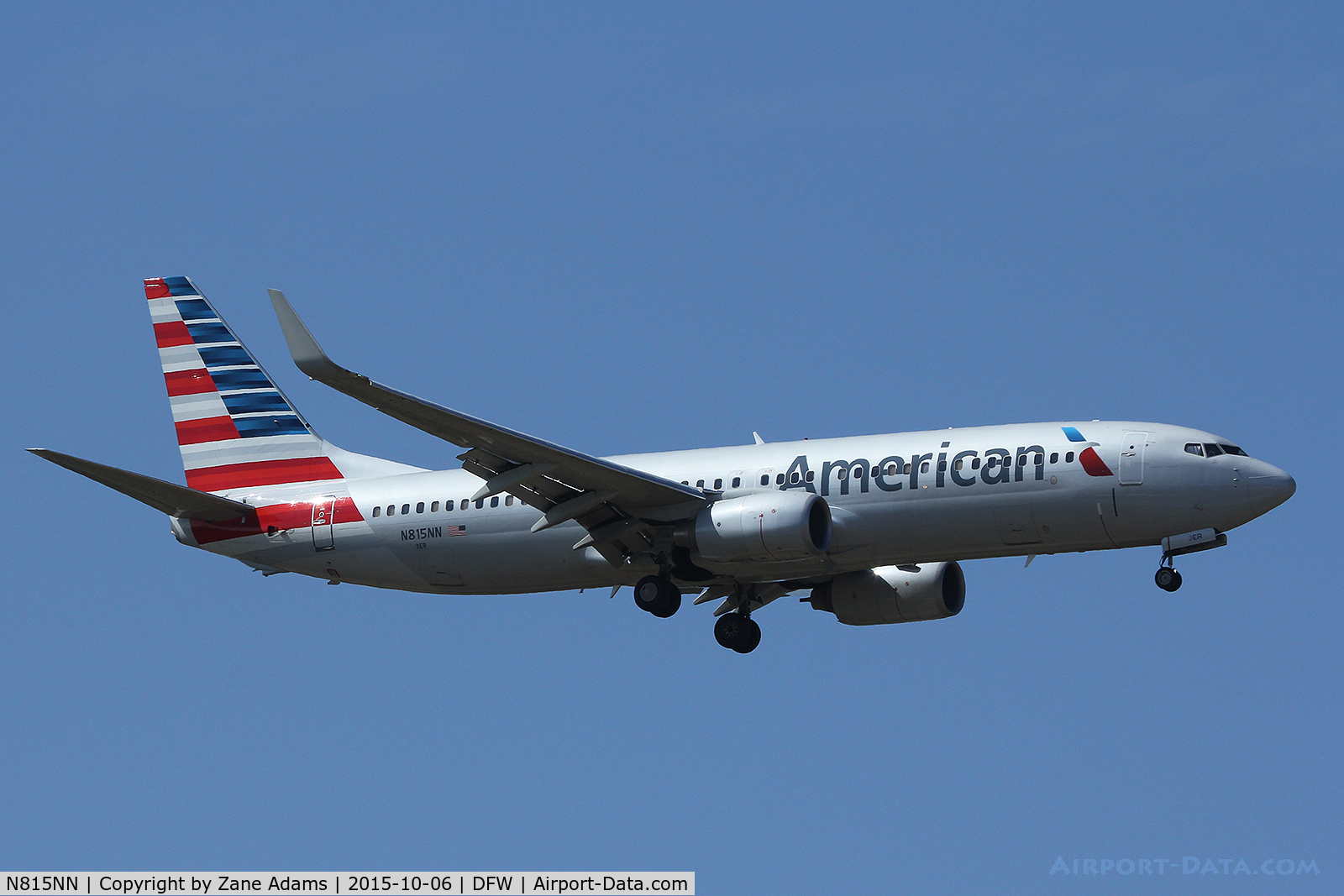 N815NN, 2009 Boeing 737-823 C/N 33208, American Airlines arriving at DFW Airport