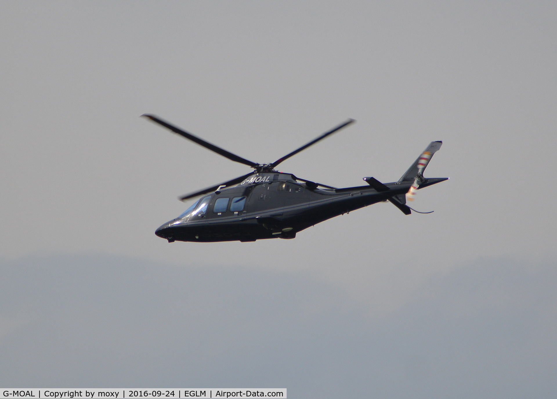 G-MOAL, 2015 AgustaWestland AW-109SP Grand New C/N 22348, Agusta Westland AW-109SP Grand New departing White Waltham after refuelling.