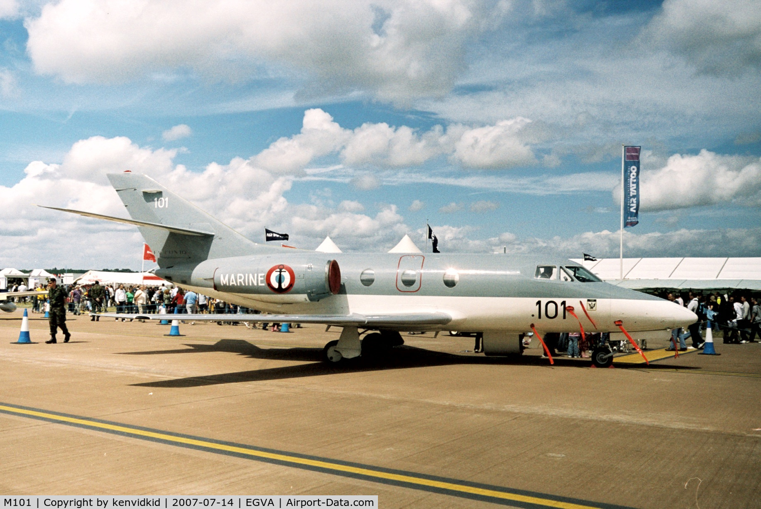 M101, 1977 Dassault Falcon 10MER C/N 101, On static display at RIAT 2007.