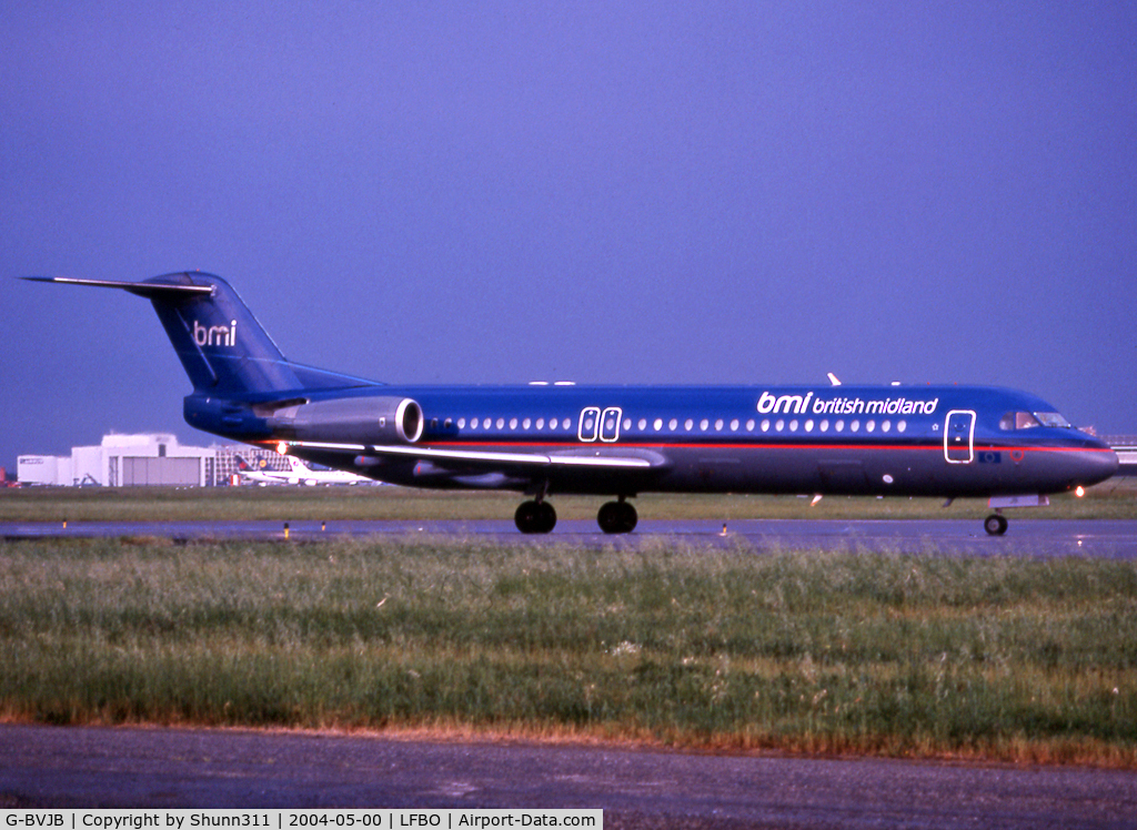 G-BVJB, 1994 Fokker 100 (F-28-0100) C/N 11488, Lining up rwy 15L for departure...