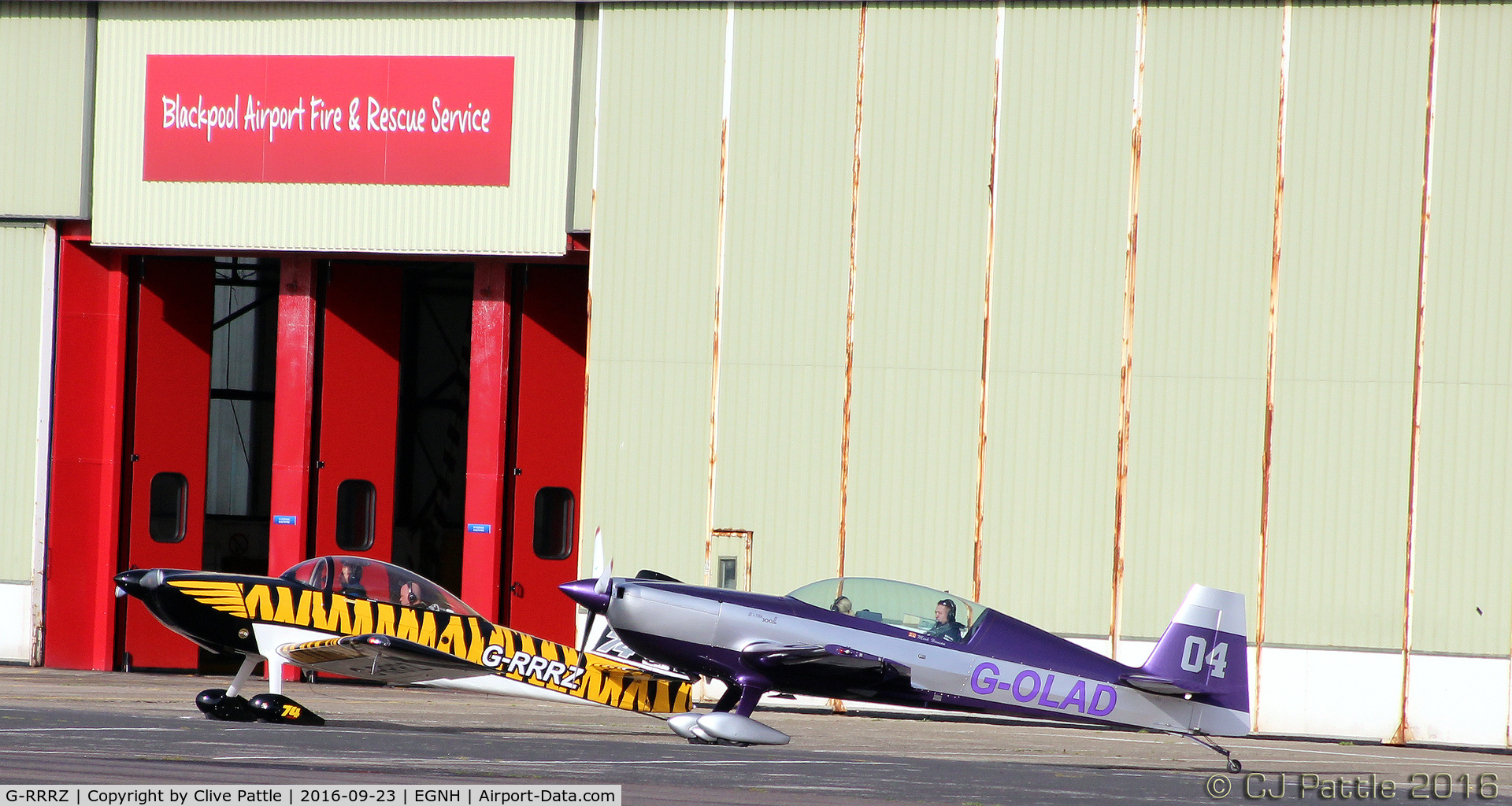 G-RRRZ, 2013 Vans RV-8 C/N PFA 305-15107, Seen in company with G-OLAD - At Blackpool EGNH