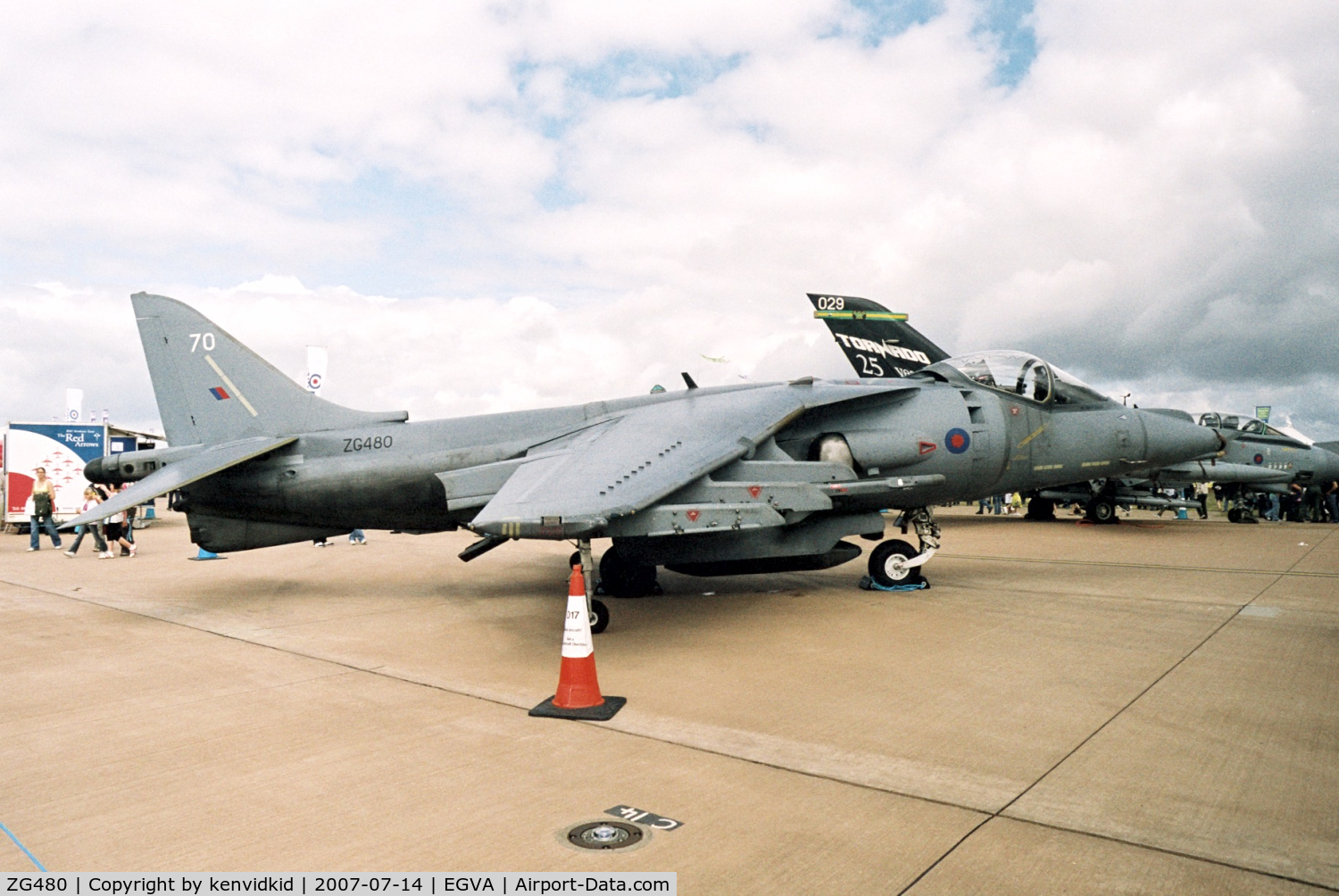 ZG480, British Aerospace Harrier GR.7 C/N P70, On static display at 2007 RIAT.