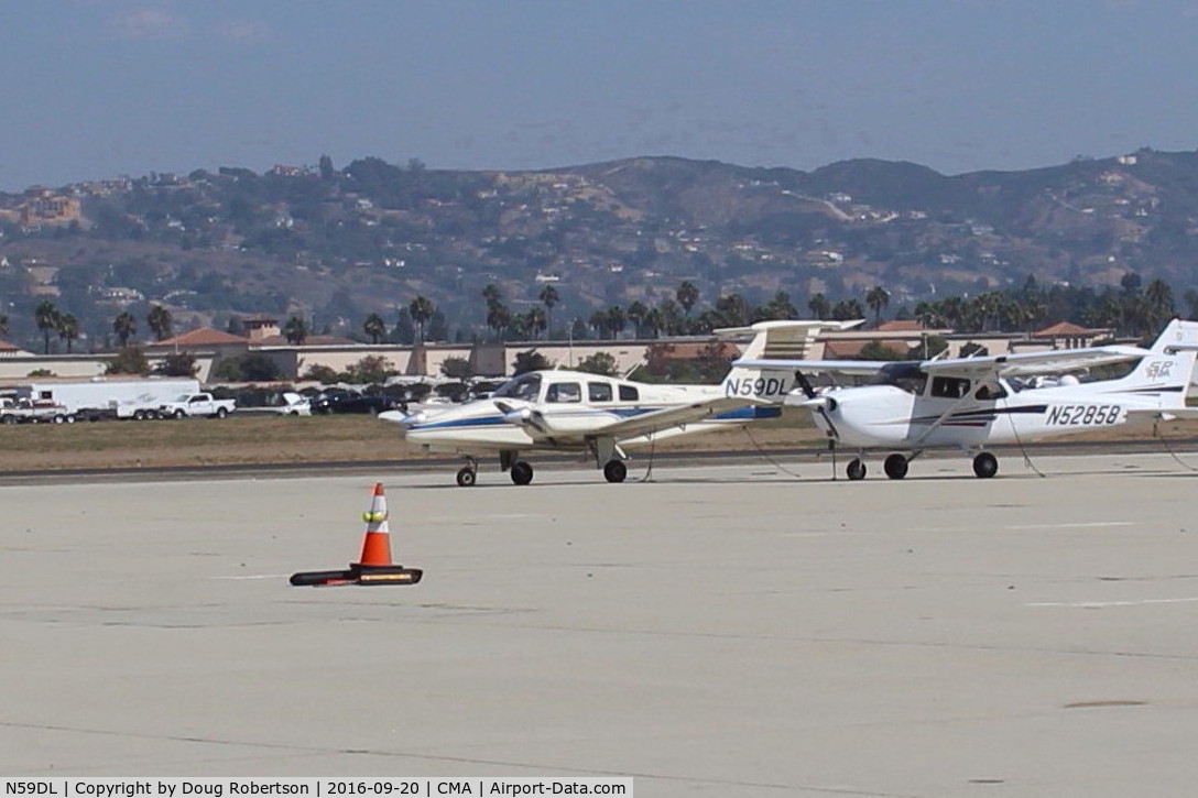 N59DL, 1979 Beech 76 Duchess C/N ME-143, 1979 Beech 76 DUCHESS, two Lycoming O&VO-360 180 Hp each, Counter-rotating props, retractable gear, T-tail twin engine trainer, 437 built between 1978 & 1982. 191 mph max.