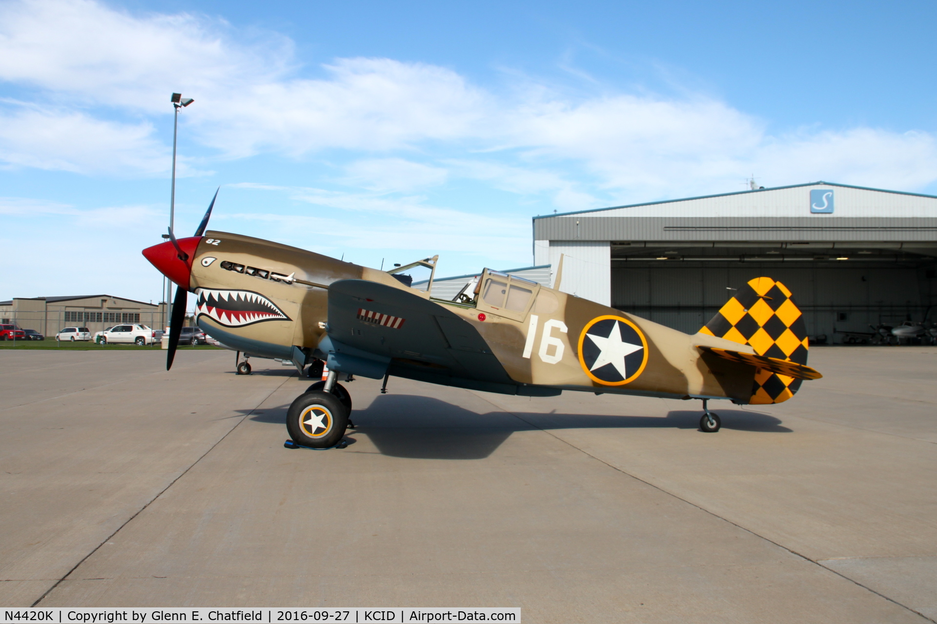 N4420K, Curtiss P-40E Warhawk C/N AK75315134, At Landmark