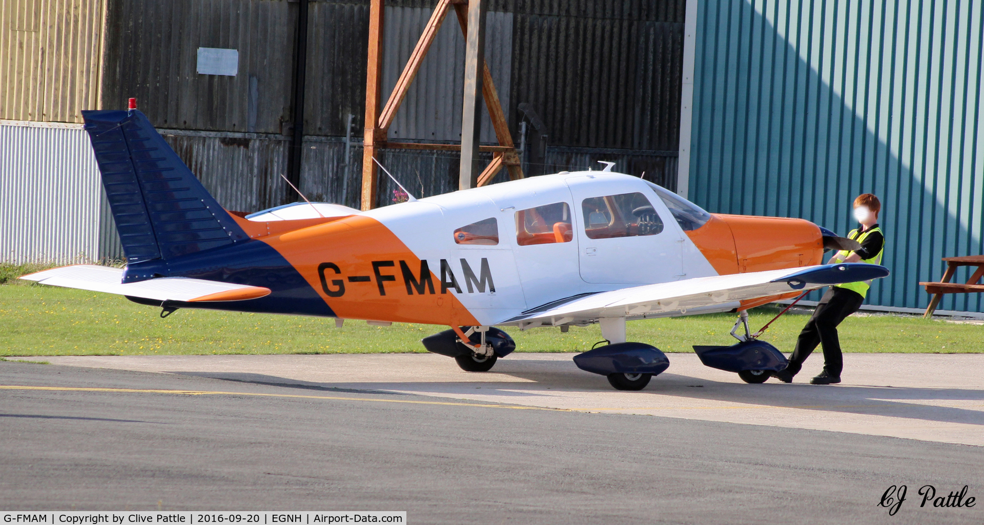 G-FMAM, 1973 Piper PA-28-151 Cherokee Warrior C/N 28-7415056, at Blackpool EGNH
