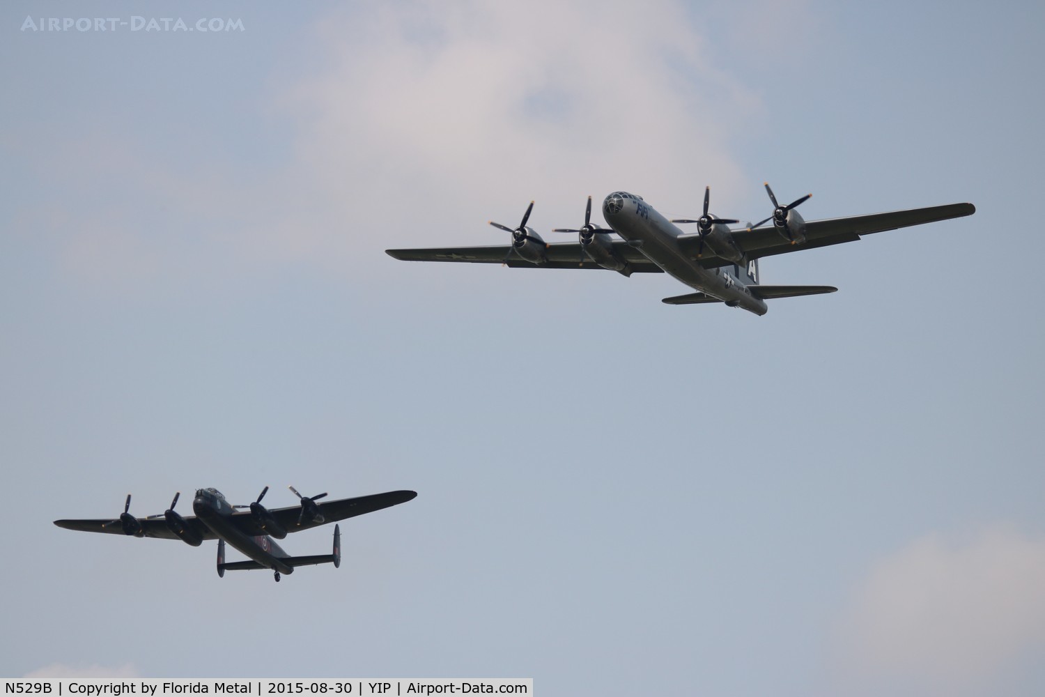 N529B, 1944 Boeing B-29A-60-BN Superfortress C/N 11547, B-29 Fifi flying with a Lancaster