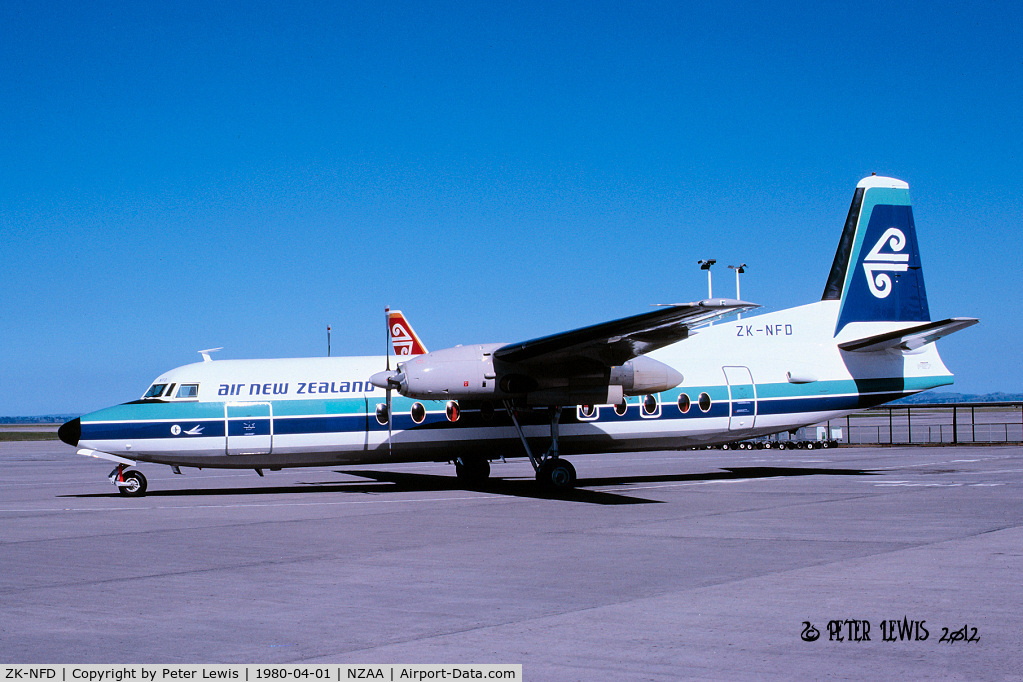 ZK-NFD, 1980 Fokker F.27-500F Friendship C/N 10597, Air New Zealand Ltd., Auckland