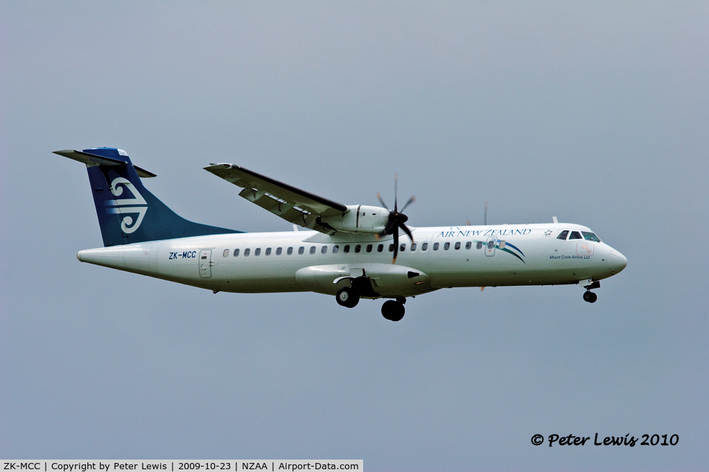 ZK-MCC, 2004 ATR 72-212A C/N 714, Mount Cook Airline Ltd., Christchurch