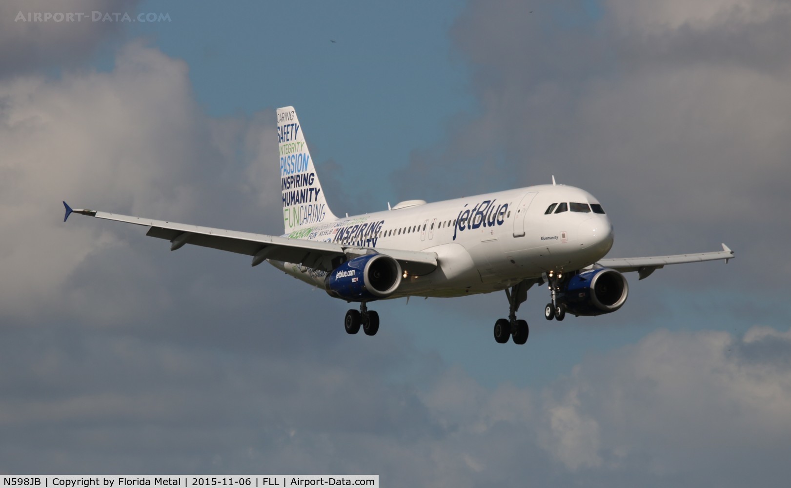 N598JB, 2004 Airbus A320-232 C/N 2314, Jet Blue Inspiring Humanity