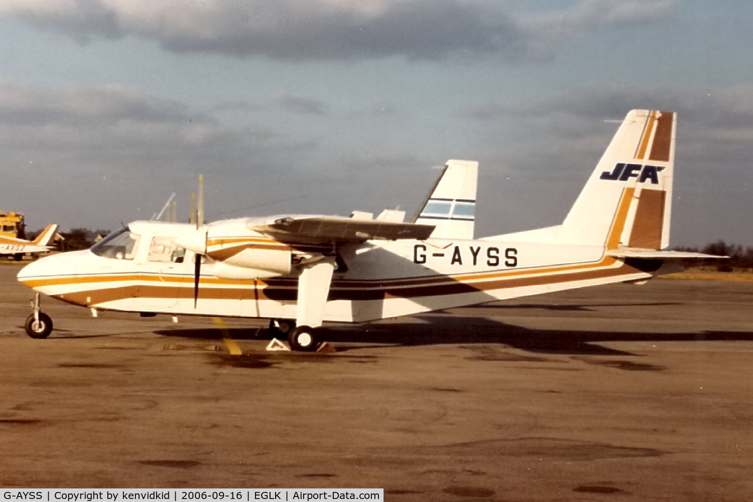 G-AYSS, 1972 Britten-Norman BN-2A-8 Islander C/N 646, JFAEGLK