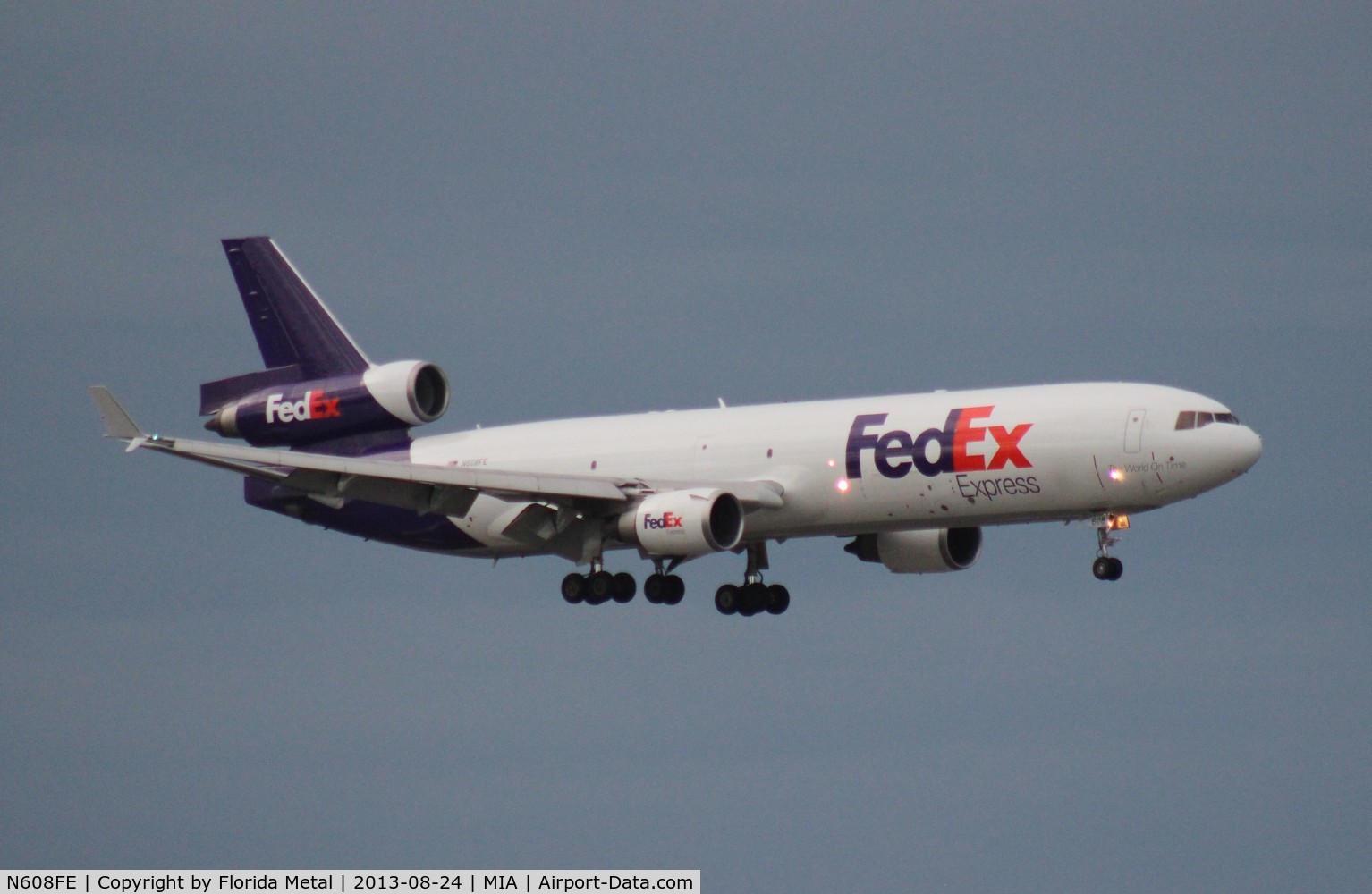 N608FE, 1992 McDonnell Douglas MD-11F C/N 48548, Fed Ex