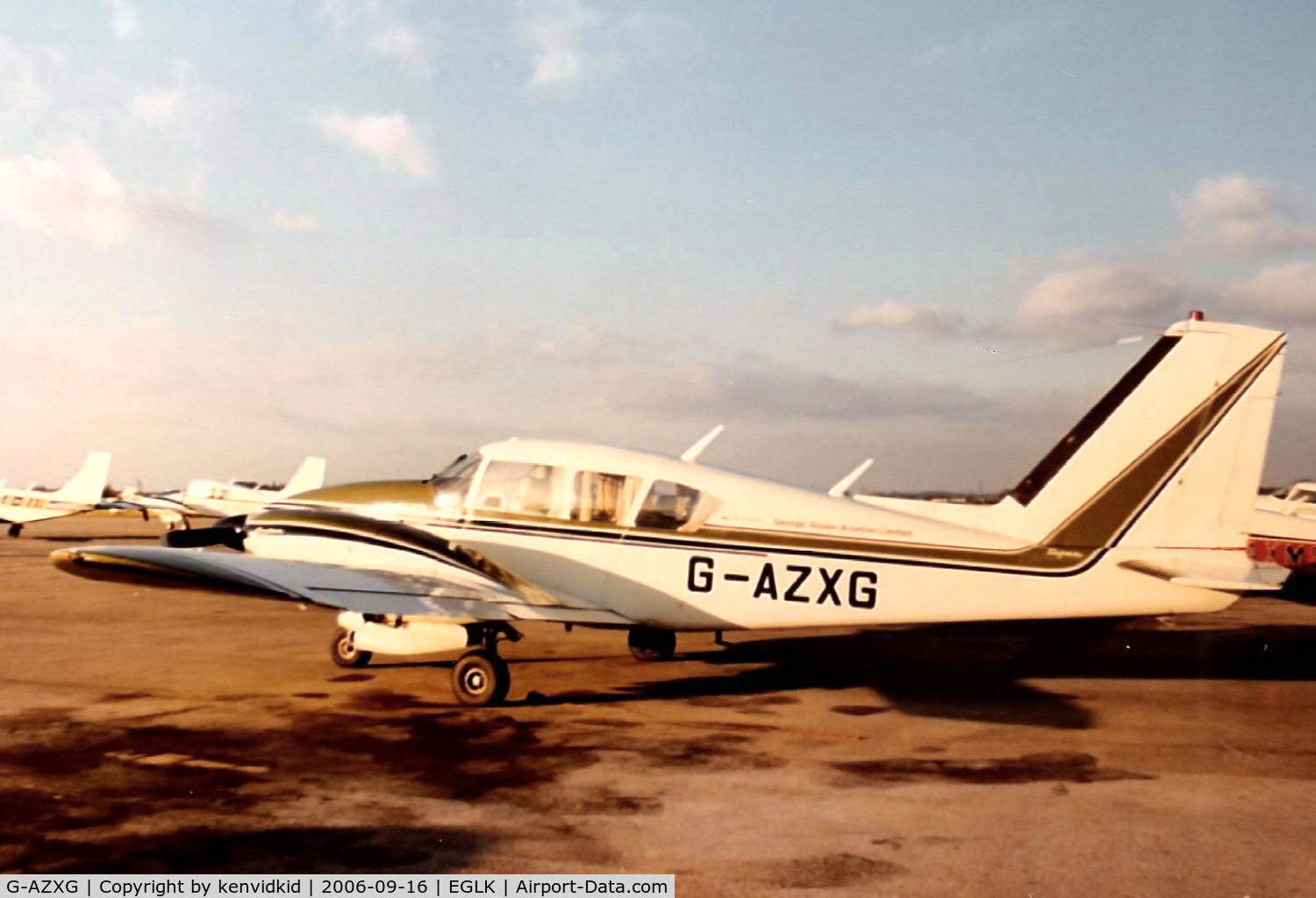 G-AZXG, 1969 Piper PA-23-250 Aztec C/N 27-4328, At Blackbushe.