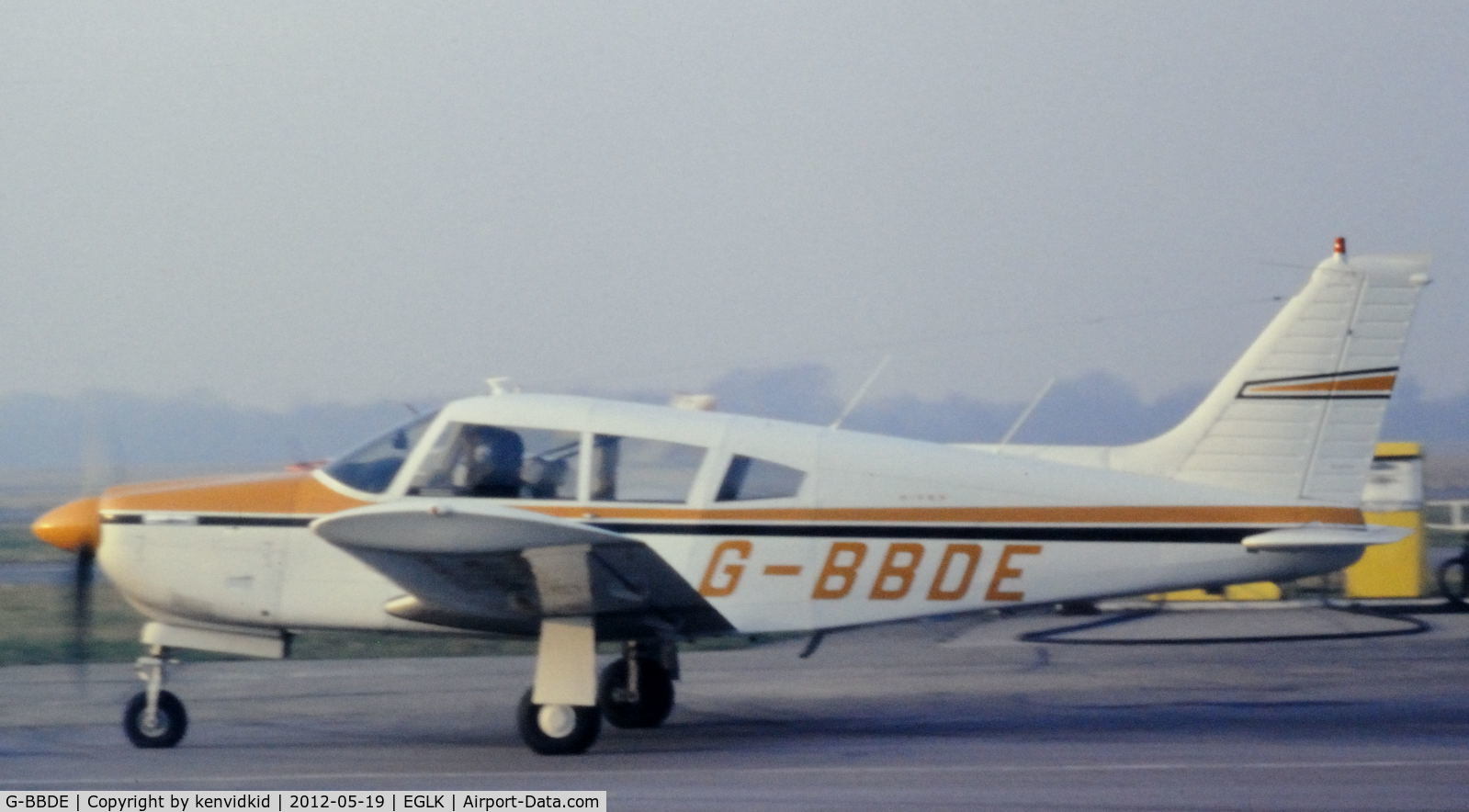 G-BBDE, 1973 Piper PA-28R-200-2 Cherokee Arrow II C/N 28R-7335250, At Blackbushe.