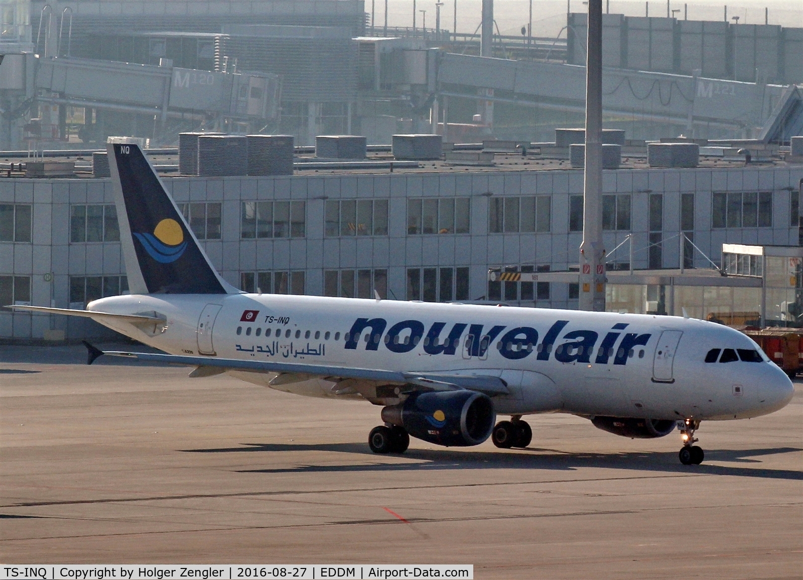 TS-INQ, 2004 Airbus A320-214 C/N 2158, Leaving parking position for a ride to NBE...