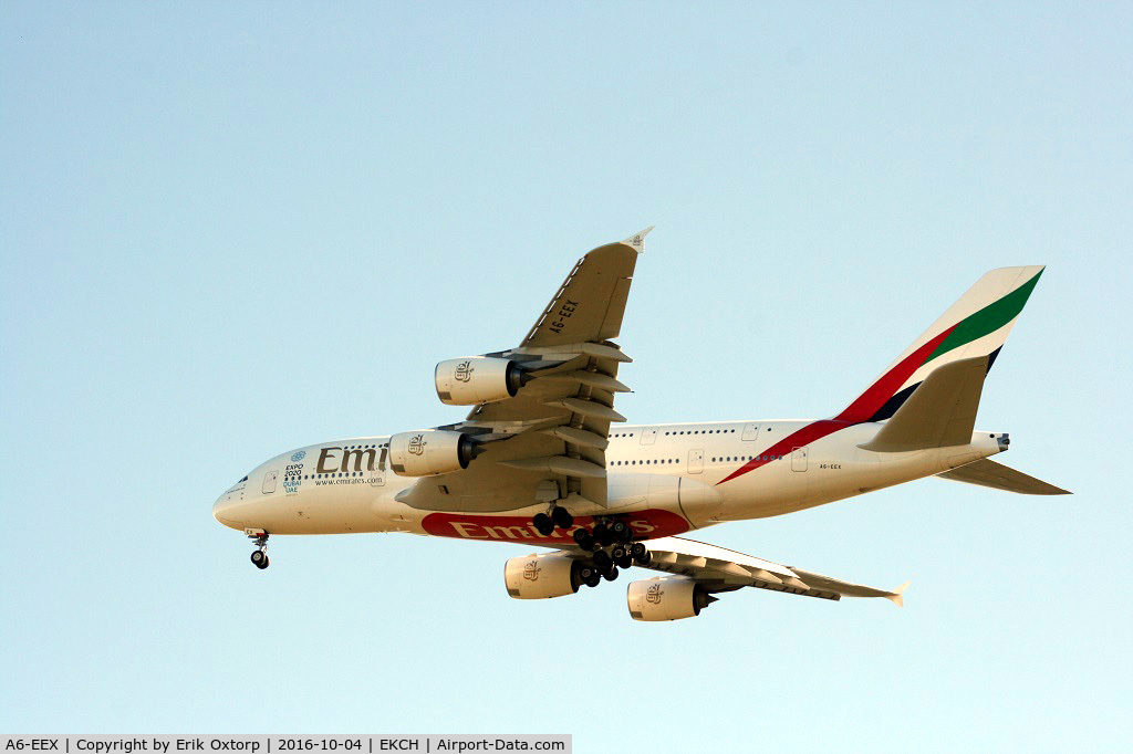 A6-EEX, 2014 Airbus A380-861 C/N 154, A6-EEX landing rw 04R