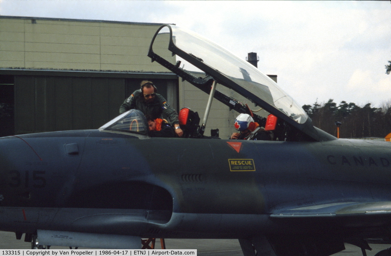 133315, Canadair CT-133A Silver Star C/N T33-315, Pilots strapping in their CT-133 prior to a mission from Jever Air Base, Germany