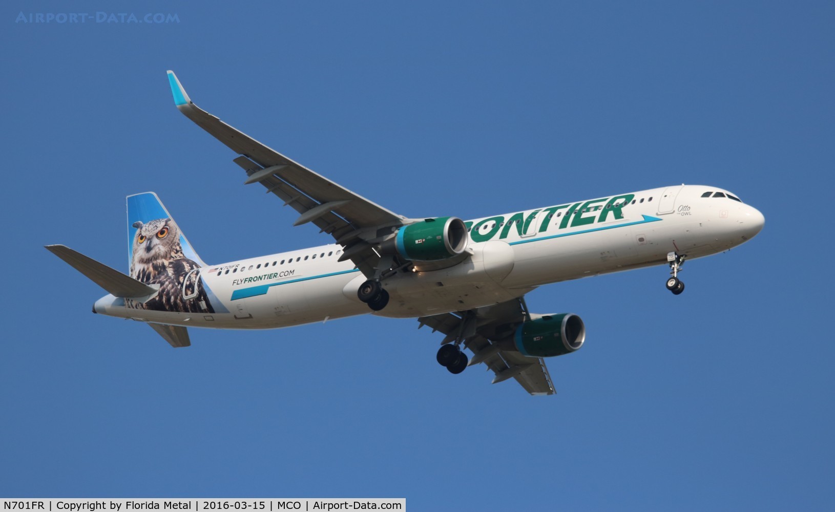 N701FR, 2015 Airbus A321-211 C/N 6793, Frontier Otto The Owl