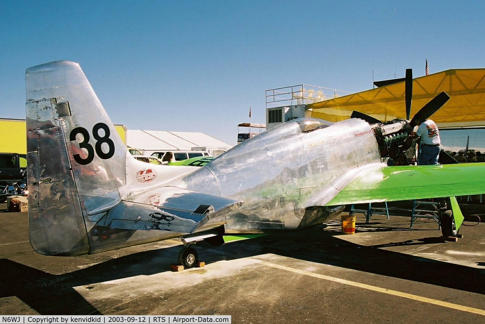 N6WJ, North American P-51 XR C/N 44-88, At the 2003 Reno Air Races.