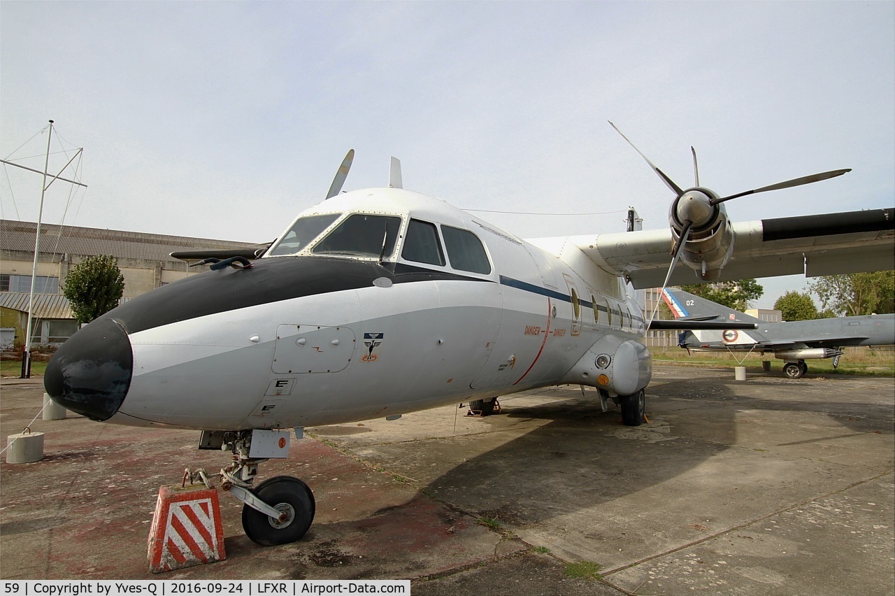 59, 1969 Nord N-262A C/N 59, Nord N-262A, Preserved at Naval Aviation Museum, Rochefort-Soubise airport (LFXR)