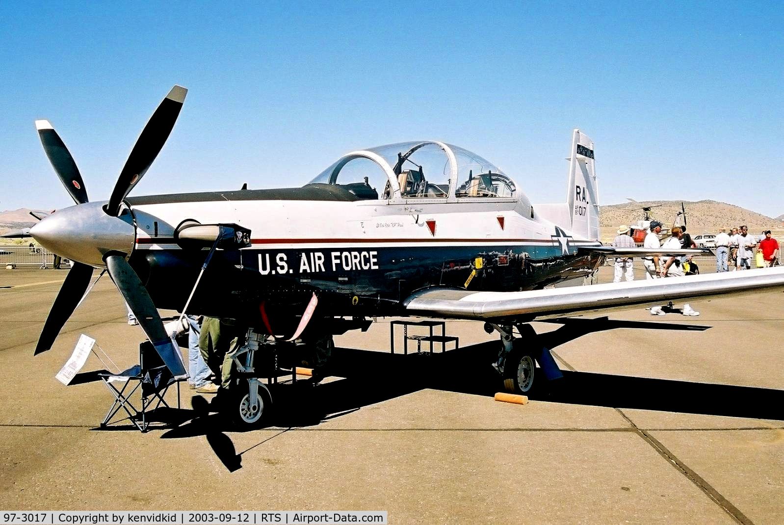 97-3017, 1997 Raytheon T-6A Texan II C/N PT-21, At the 2003 Reno Air Races.