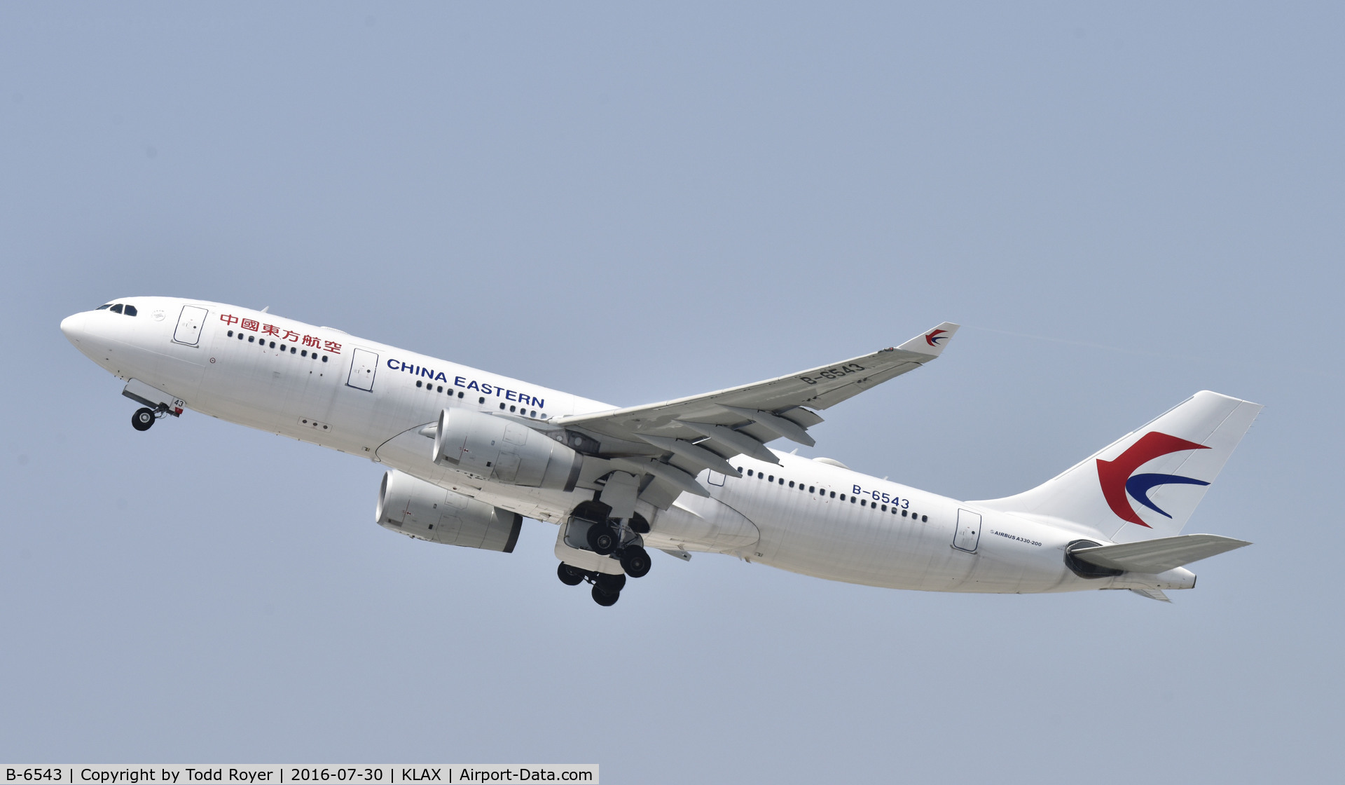 B-6543, 2011 Airbus A330-243 C/N 1280, Departing LAX