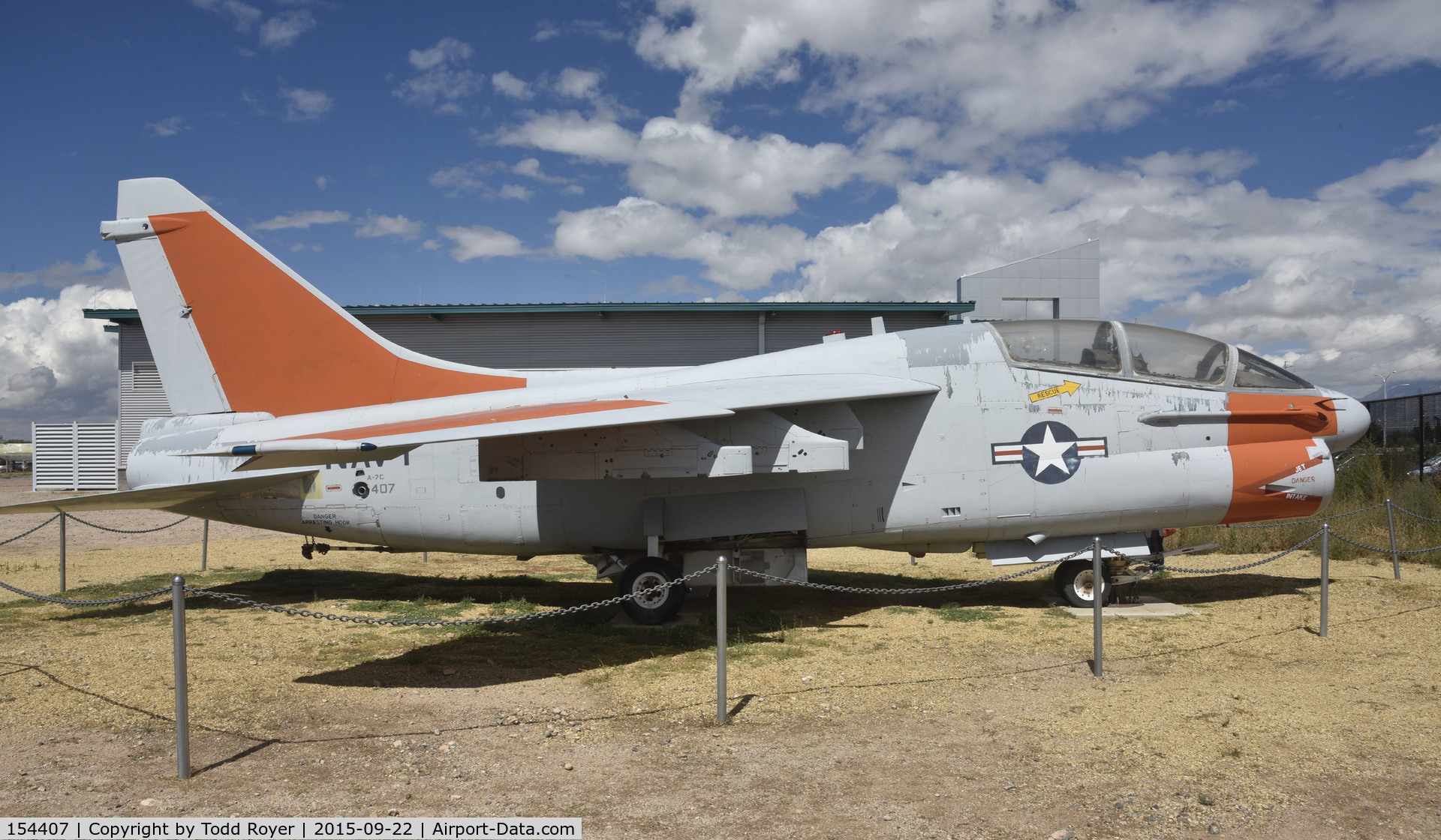 154407, LTV TA-7C Corsair II C/N B-047, On display at the National Museum of Nuclear Science and History