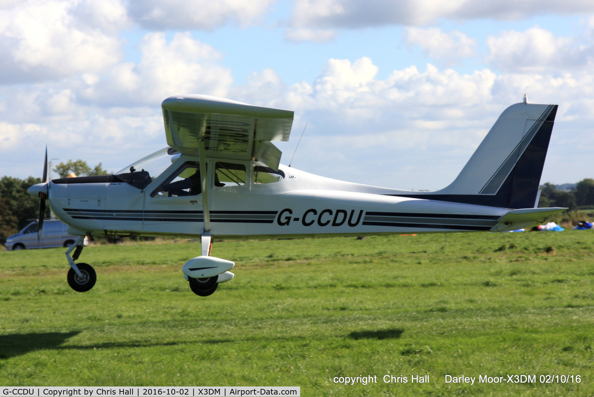 G-CCDU, 2003 Tecnam P-92EM Echo C/N PFA 318-13721, at Darley Moor Airfield