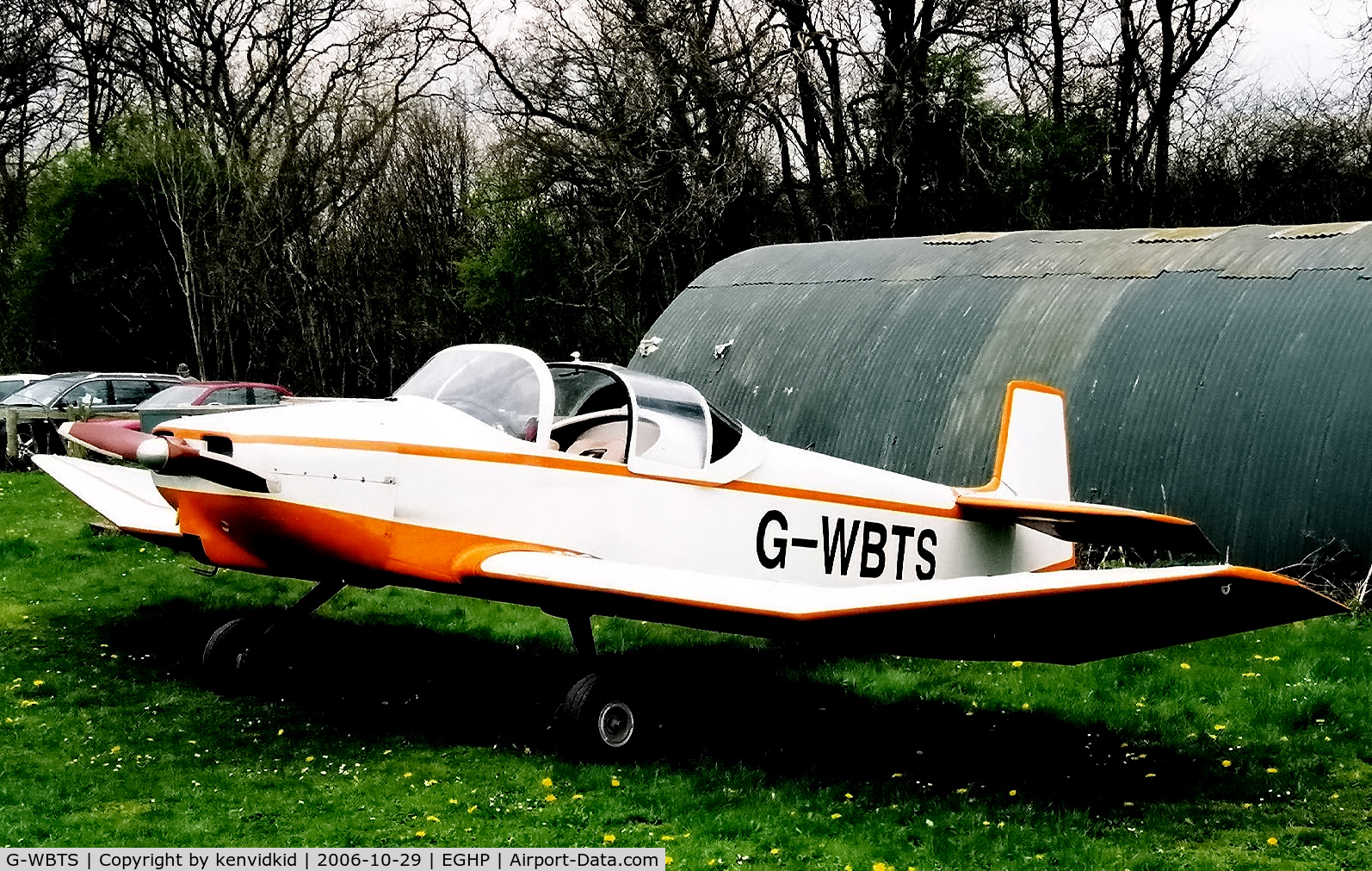 G-WBTS, 1977 Falconar F-11 Sporty C/N PFA 032-10070, At a Popham fly-in circa 2006.