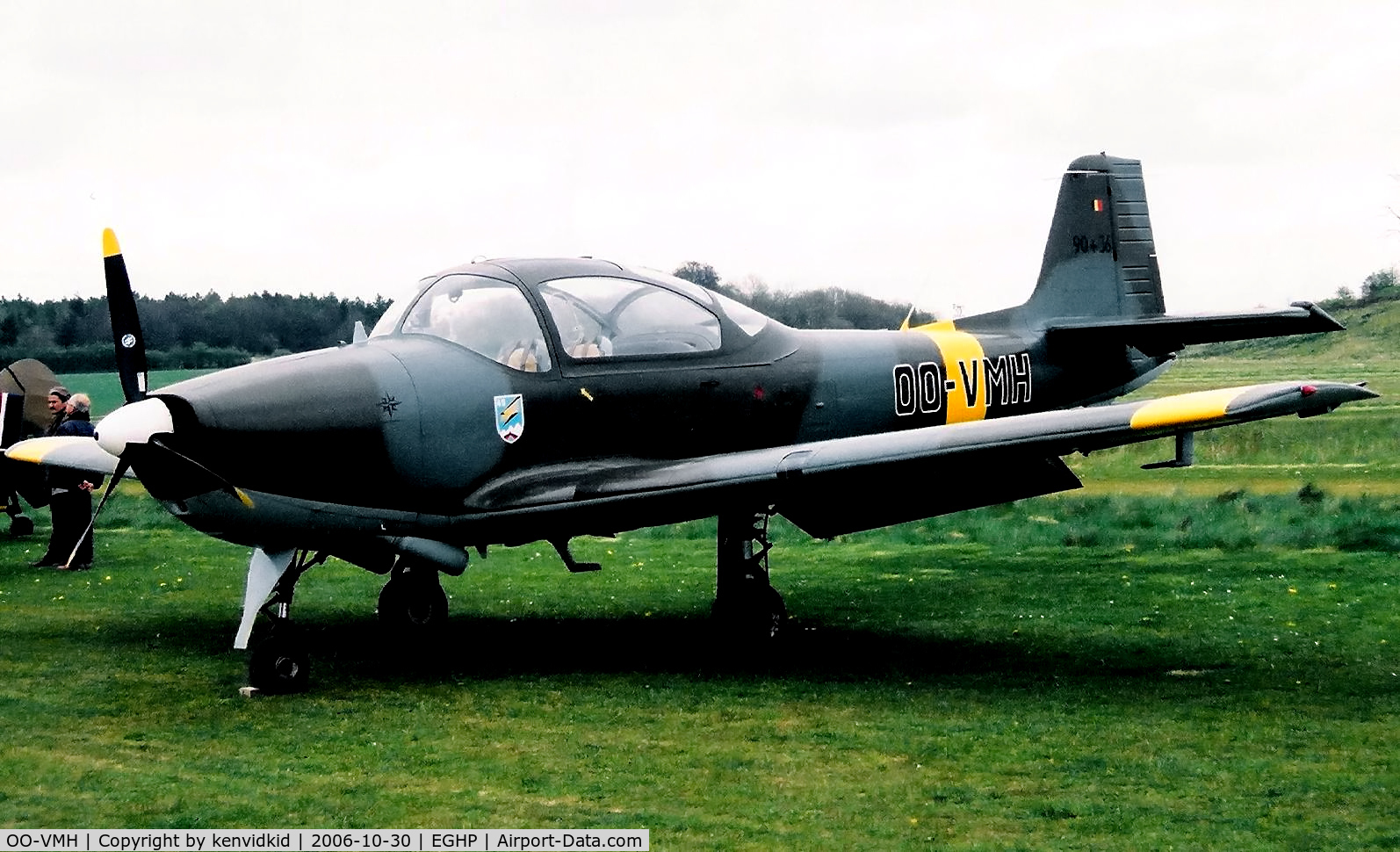 OO-VMH, 1958 Piaggio FWP-149D C/N 026, At a Popham fly-in circa 2006.