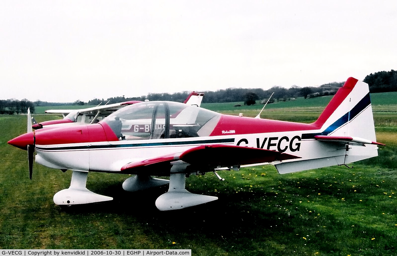 G-VECG, 1998 Robin R-2160i Alpha Sport Alpha Sport C/N 322, At a Popham fly-in circa 2006.